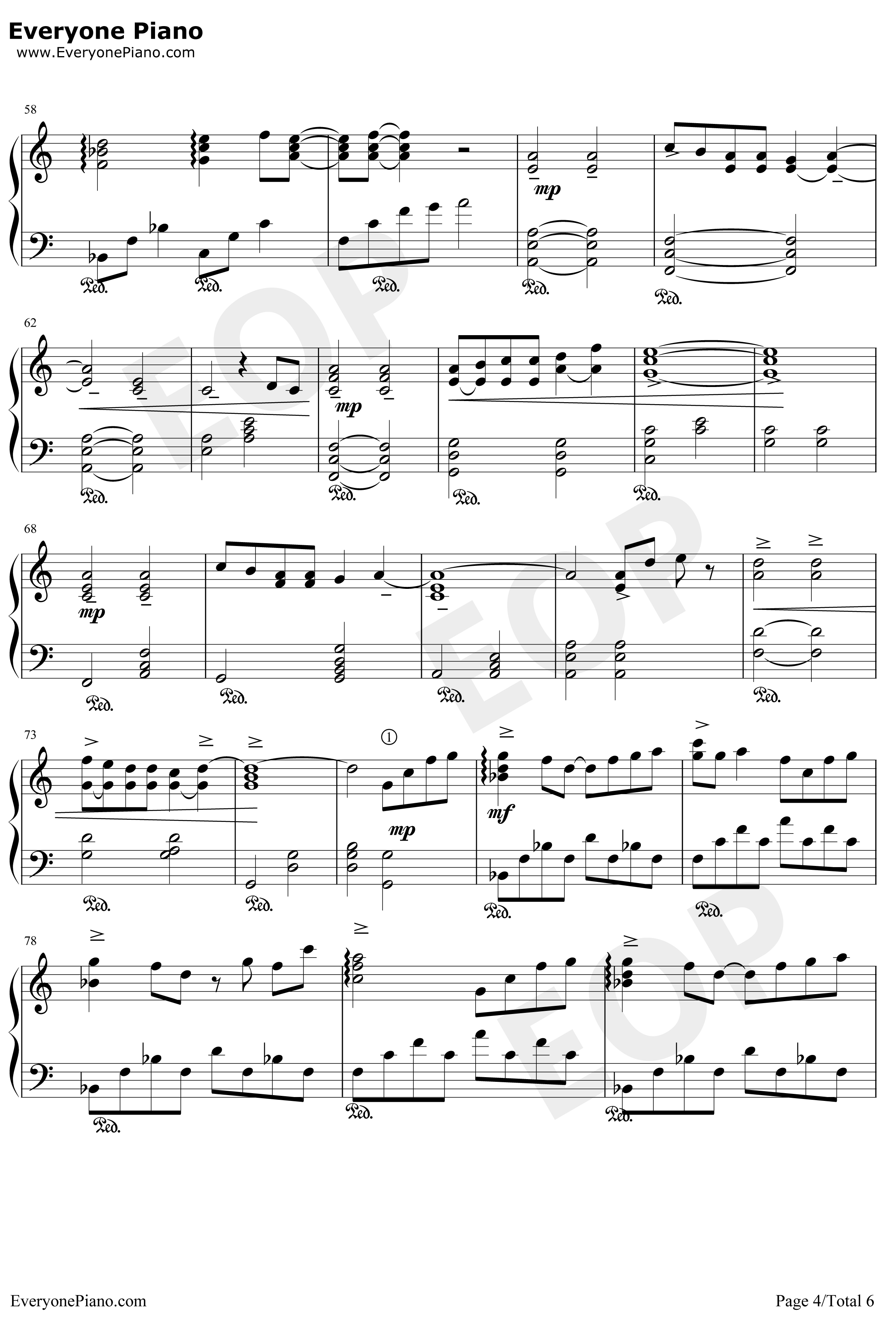 小小的手心简单版钢琴谱-麻枝准-CLANNAD4