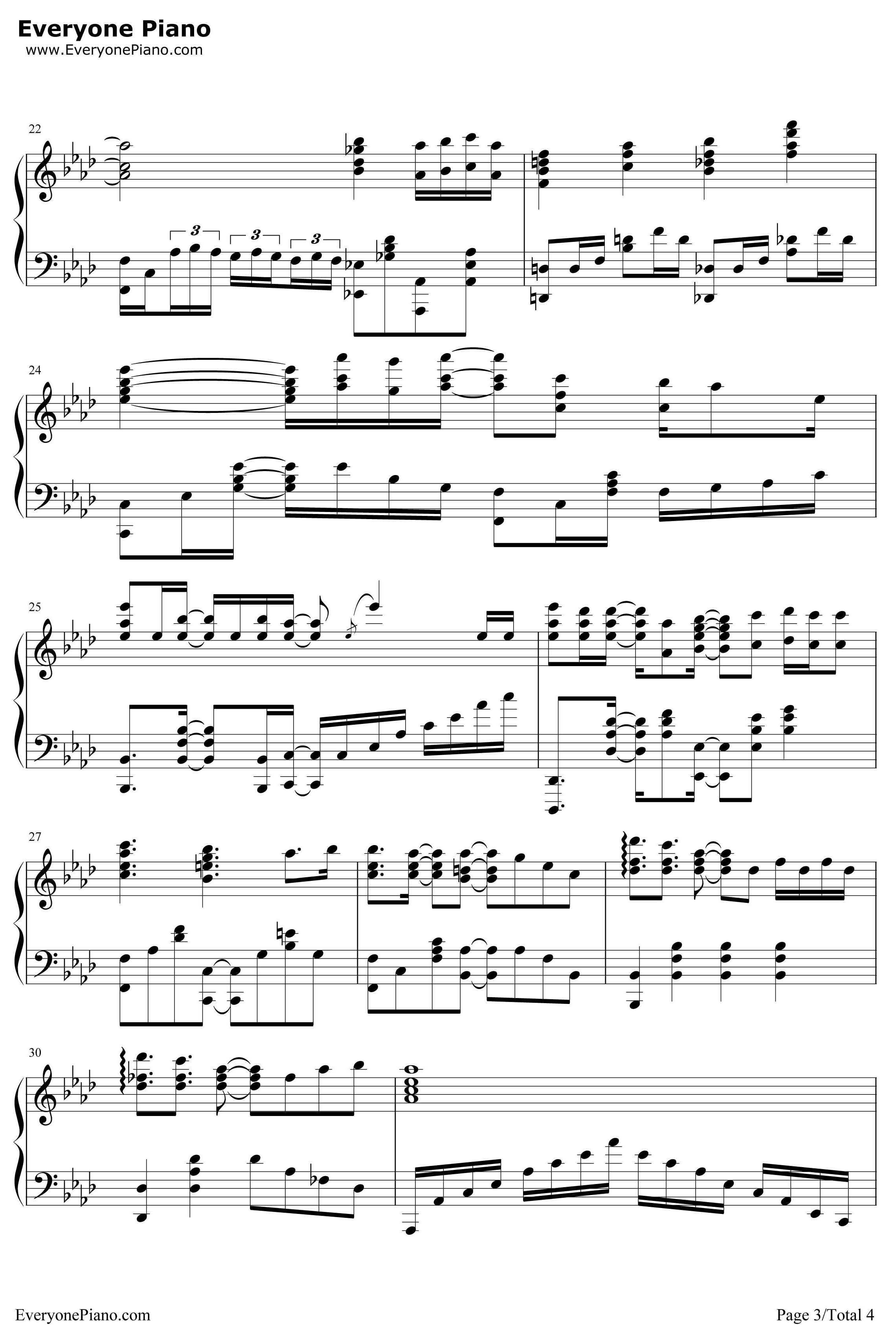 シルシ钢琴谱-LiSA-刀剑神域ⅡED33