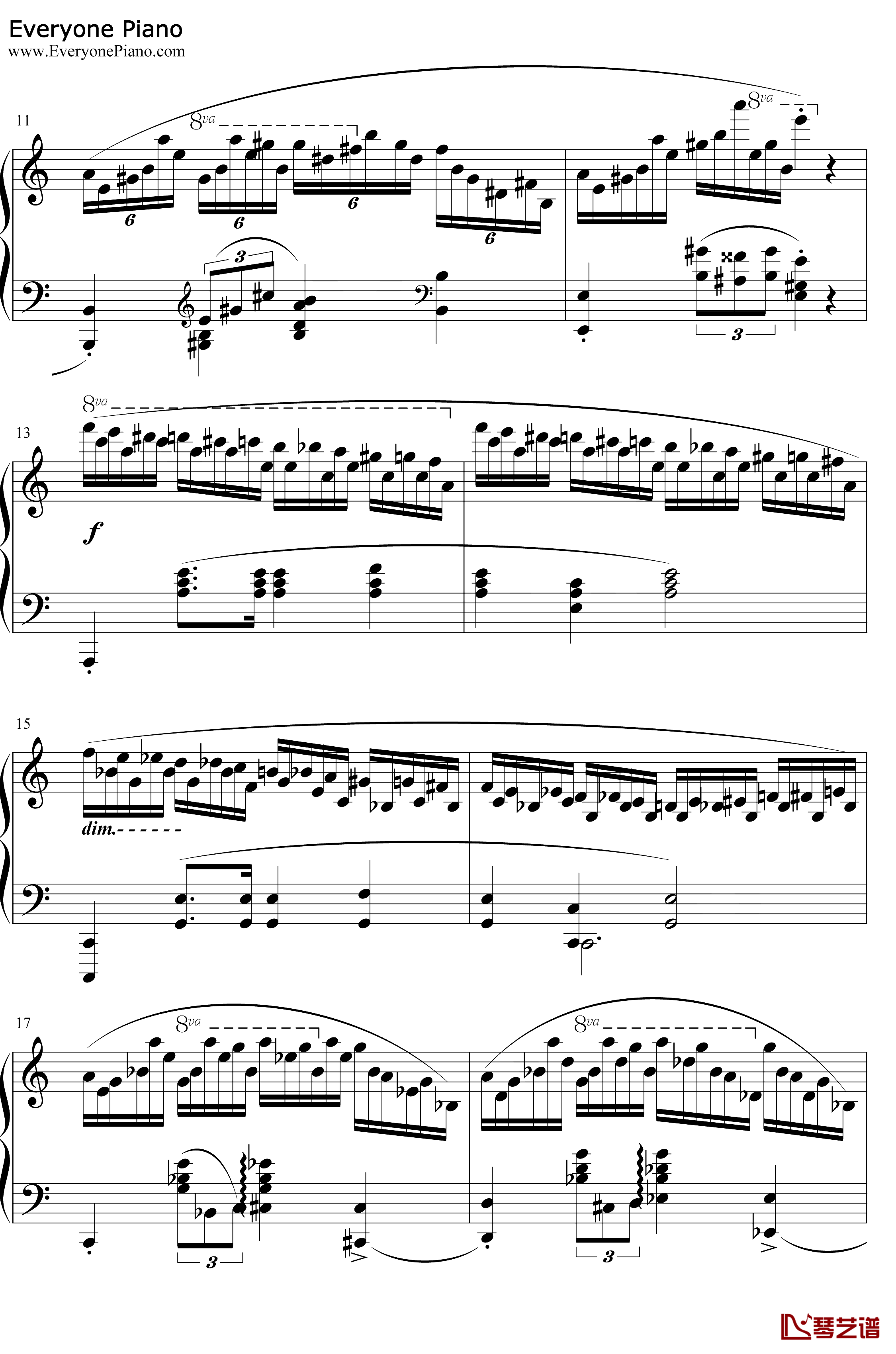 肖邦练习曲第23首钢琴谱-肖邦-肖邦练习曲第23首2