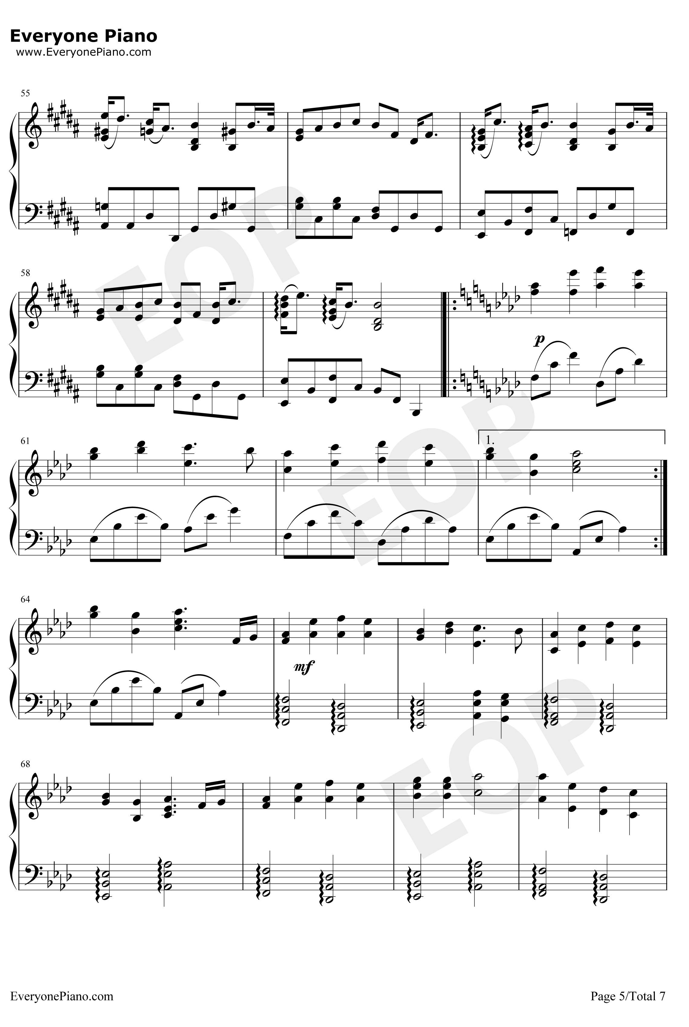 Lemon钢琴谱-米津玄师-完美演奏版5