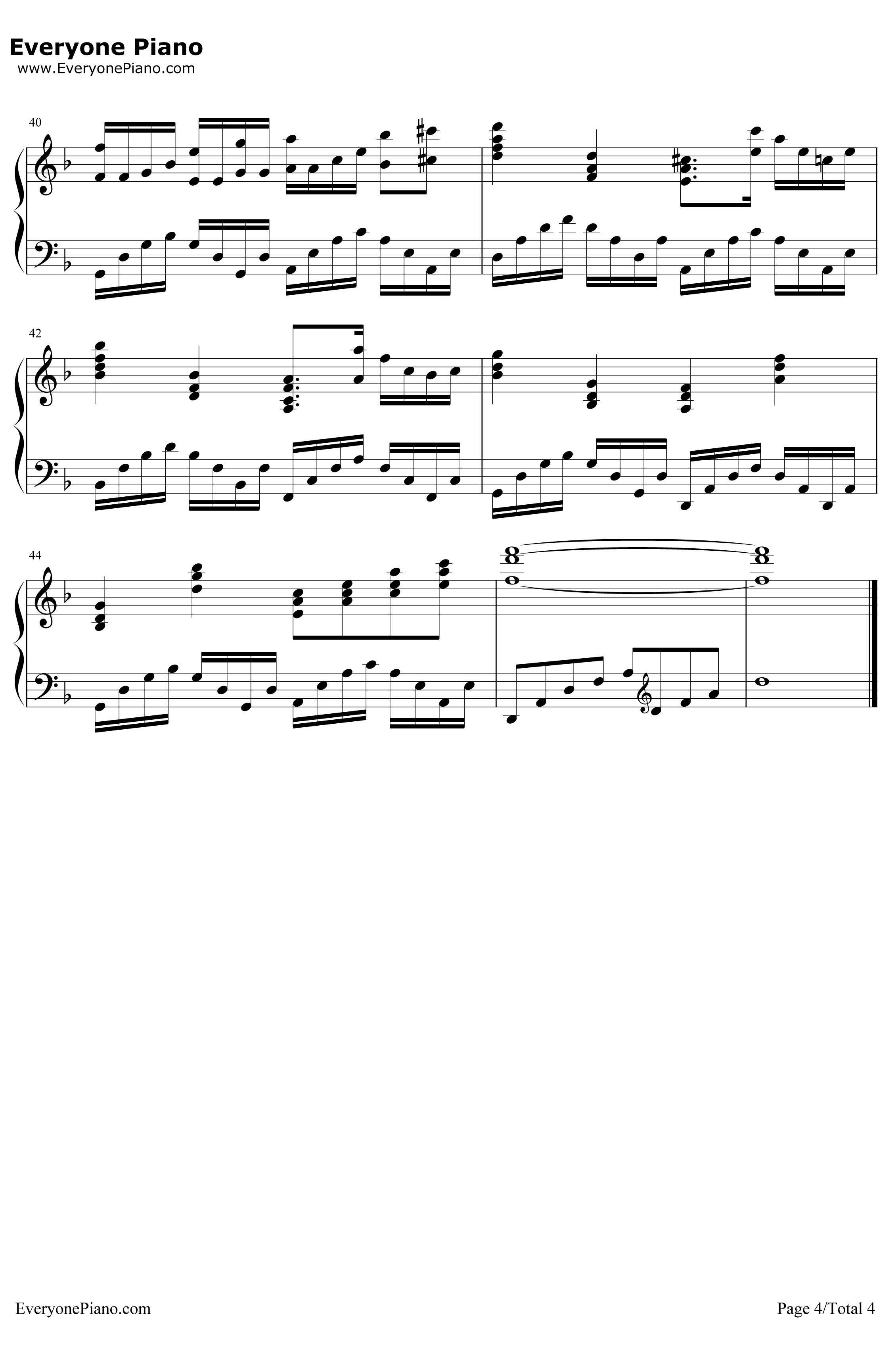 Canon in D Minor钢琴谱-JohannPachelbel4