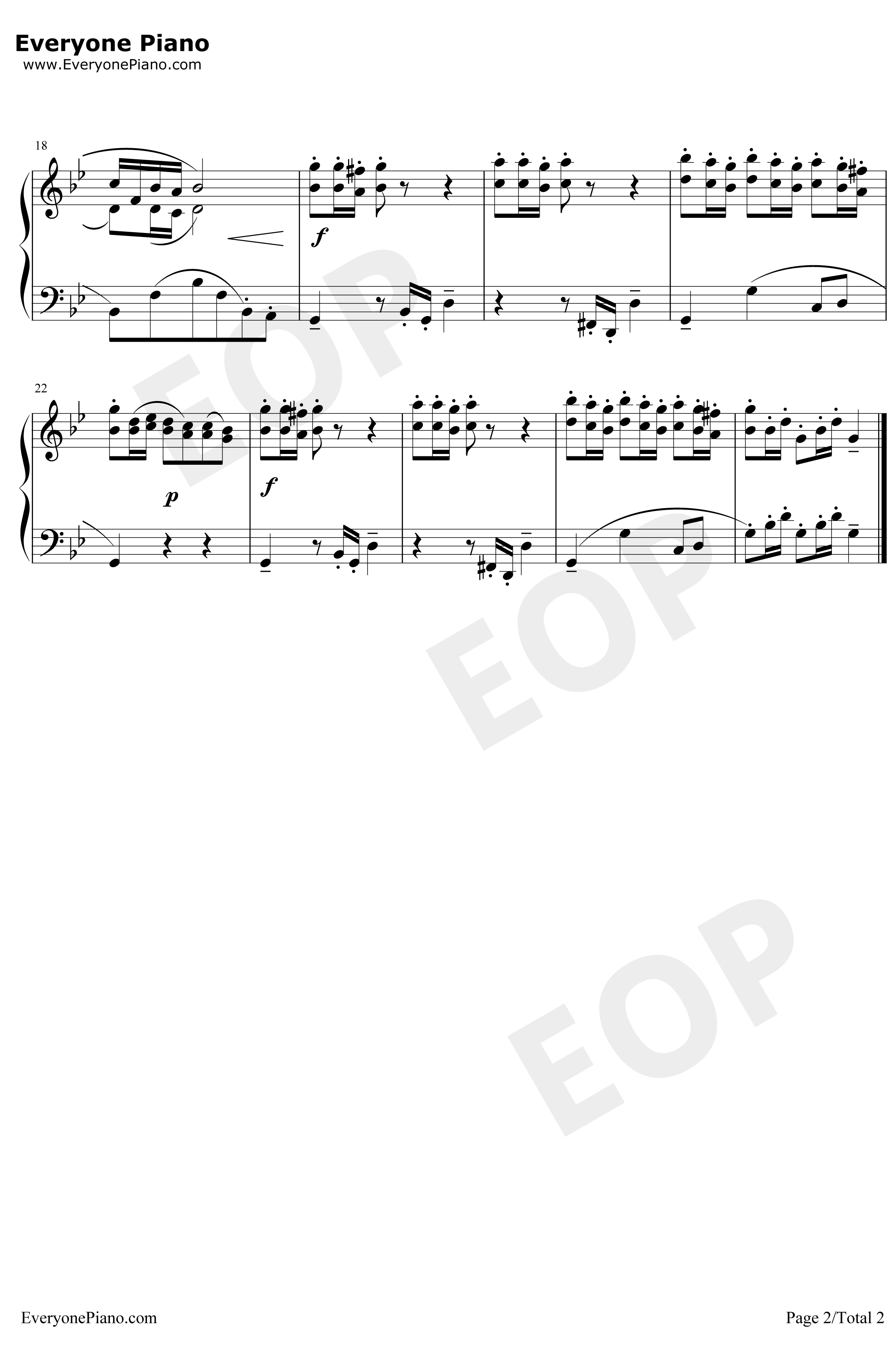 波罗涅兹舞曲22钢琴谱-巴赫-巴赫初级钢琴曲集2