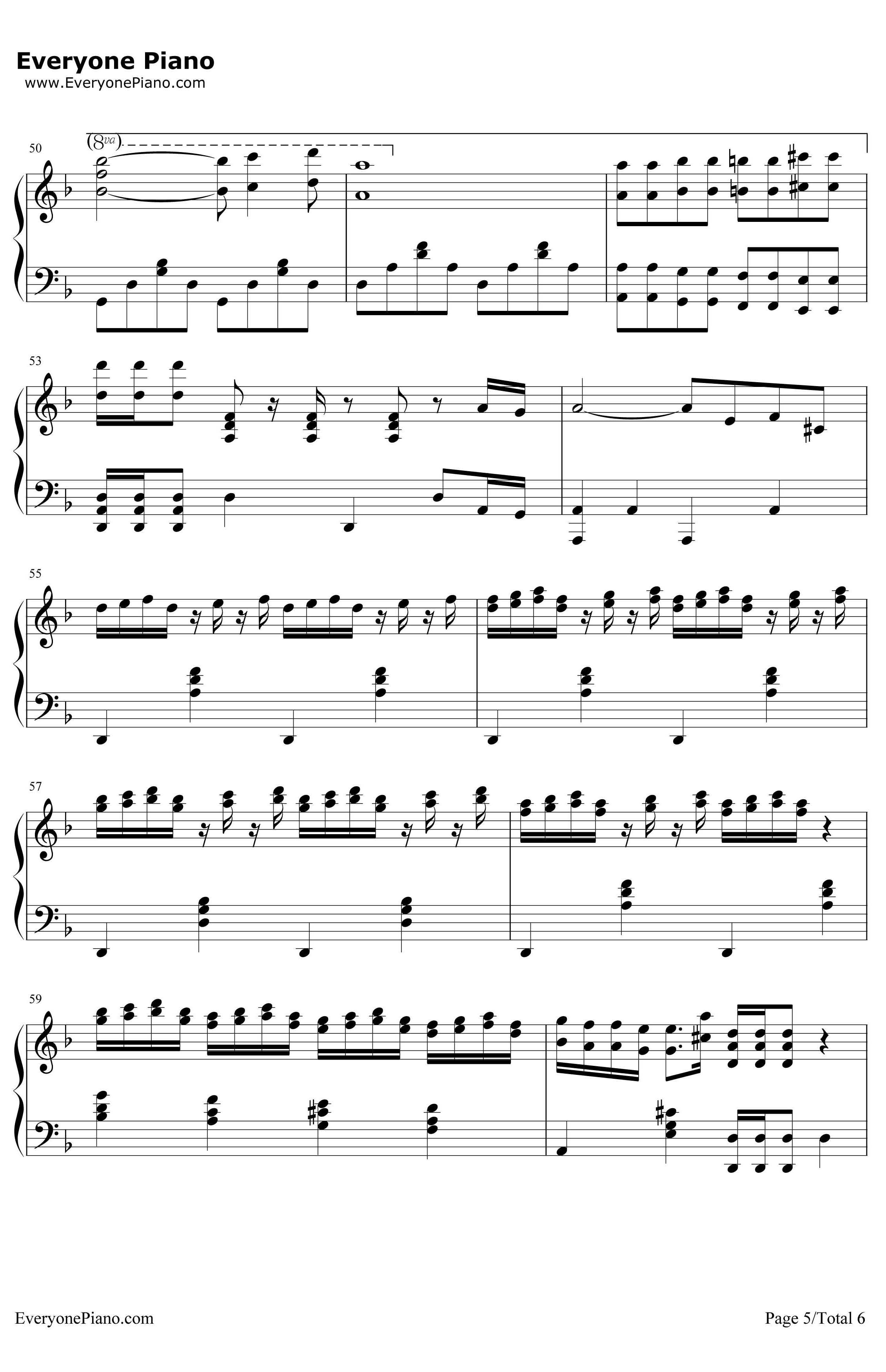 托卡塔曲钢琴谱-理查德克莱德曼5