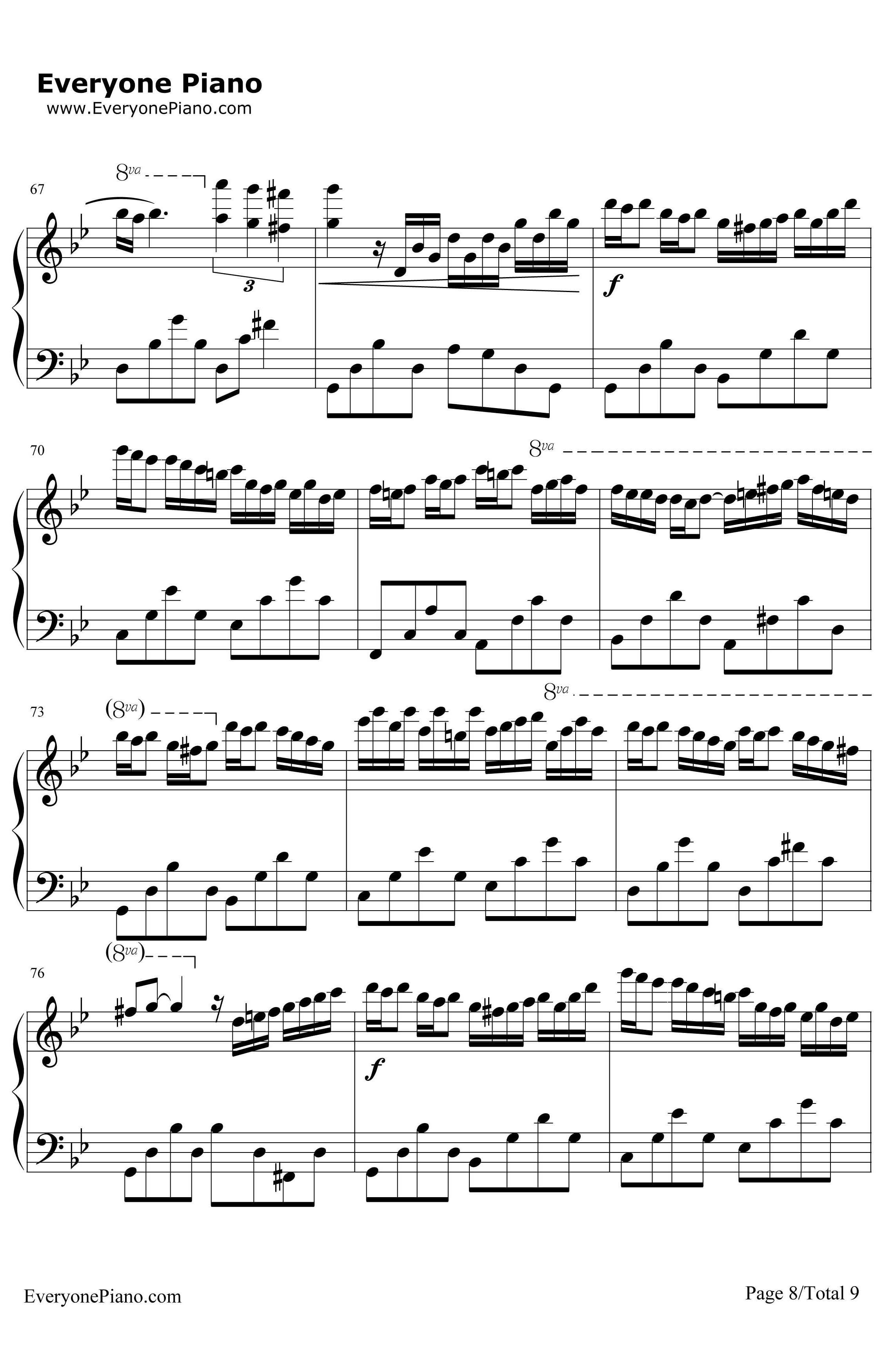 星空钢琴谱-理查德·克莱德曼RichardClayderman-完整版-LyphardMelodie8