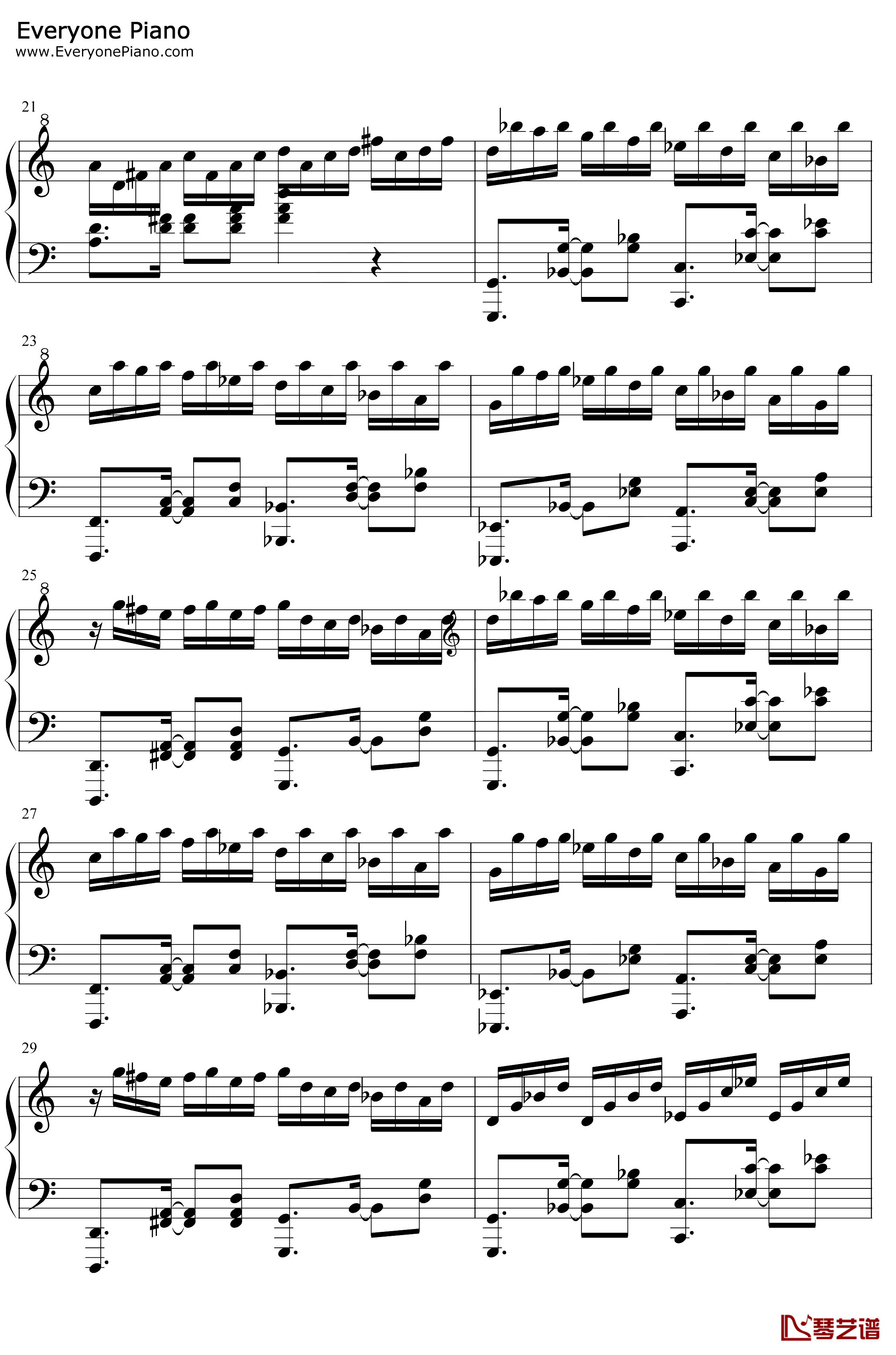 帕萨卡利亚克罗地亚变奏钢琴谱-Handel Mrvica-帕萨卡利亚克罗地亚变奏3