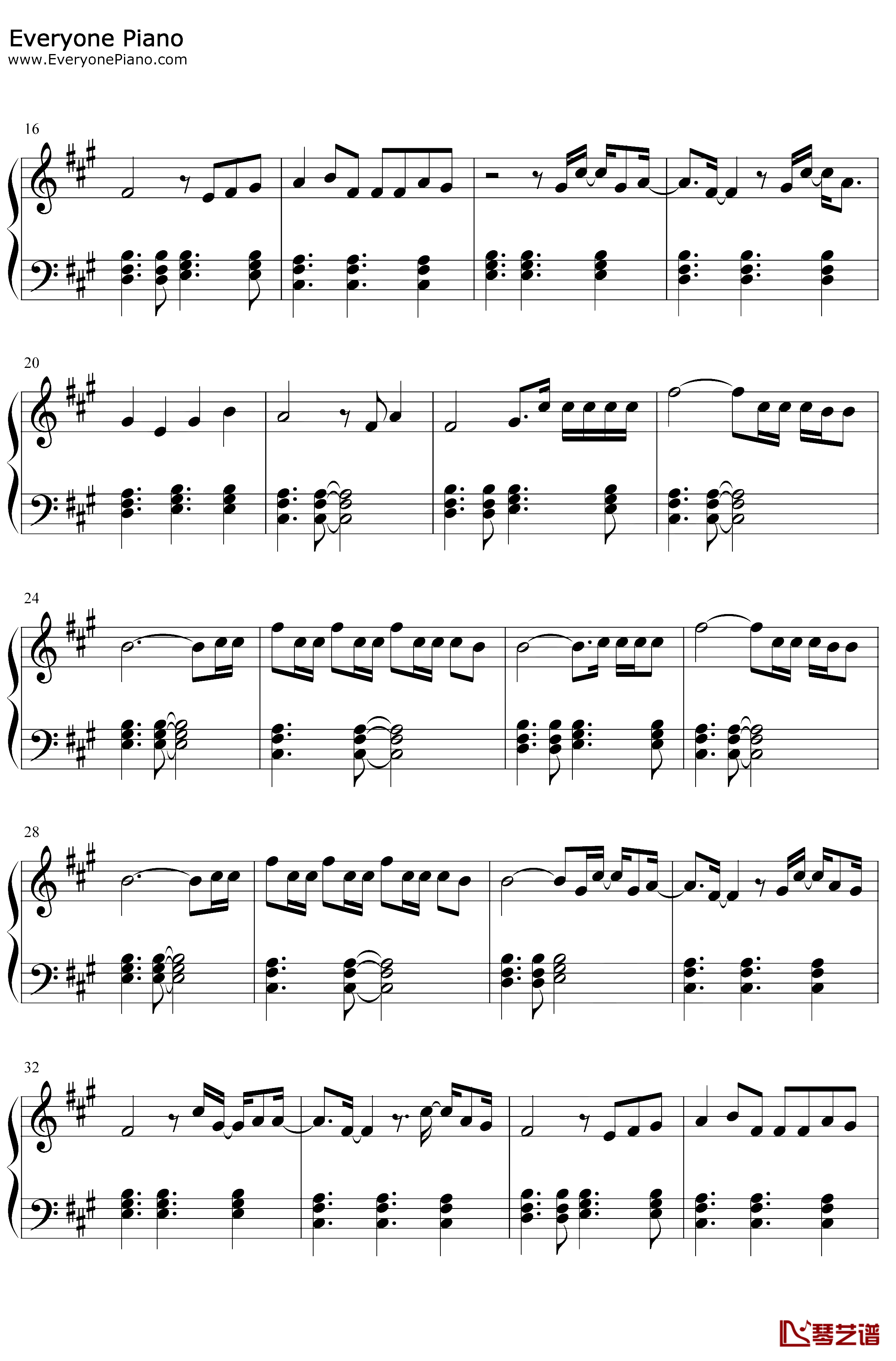 Fever钢琴谱-DuaLipaAngèle-DuaLipaftAngèle2