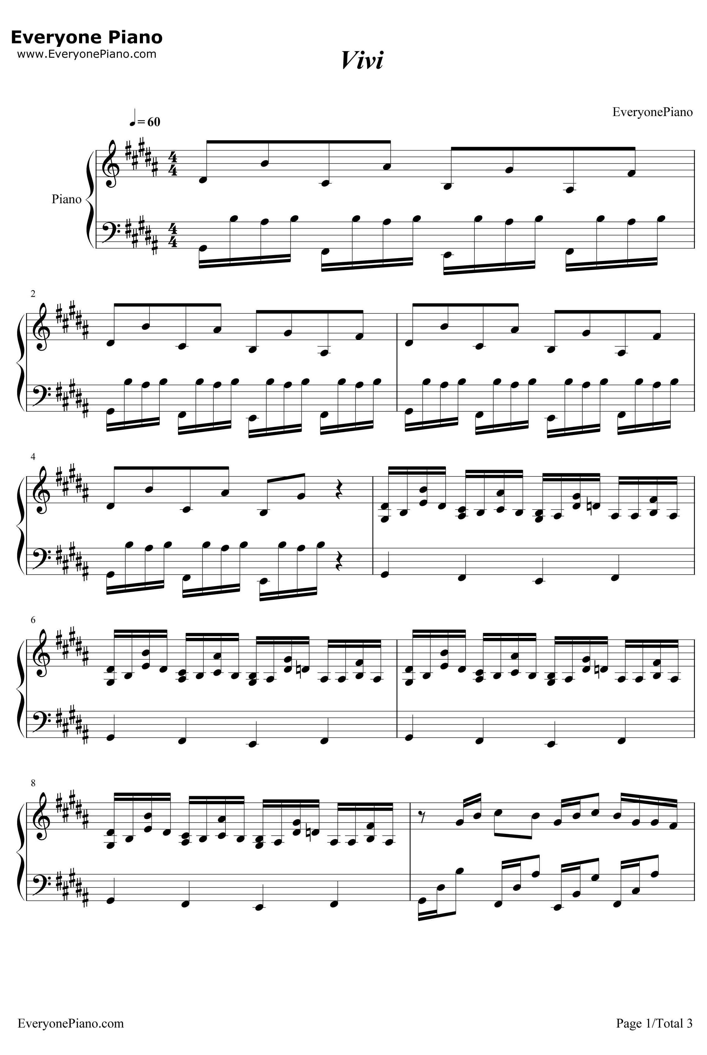 vivi钢琴谱-米津玄师1