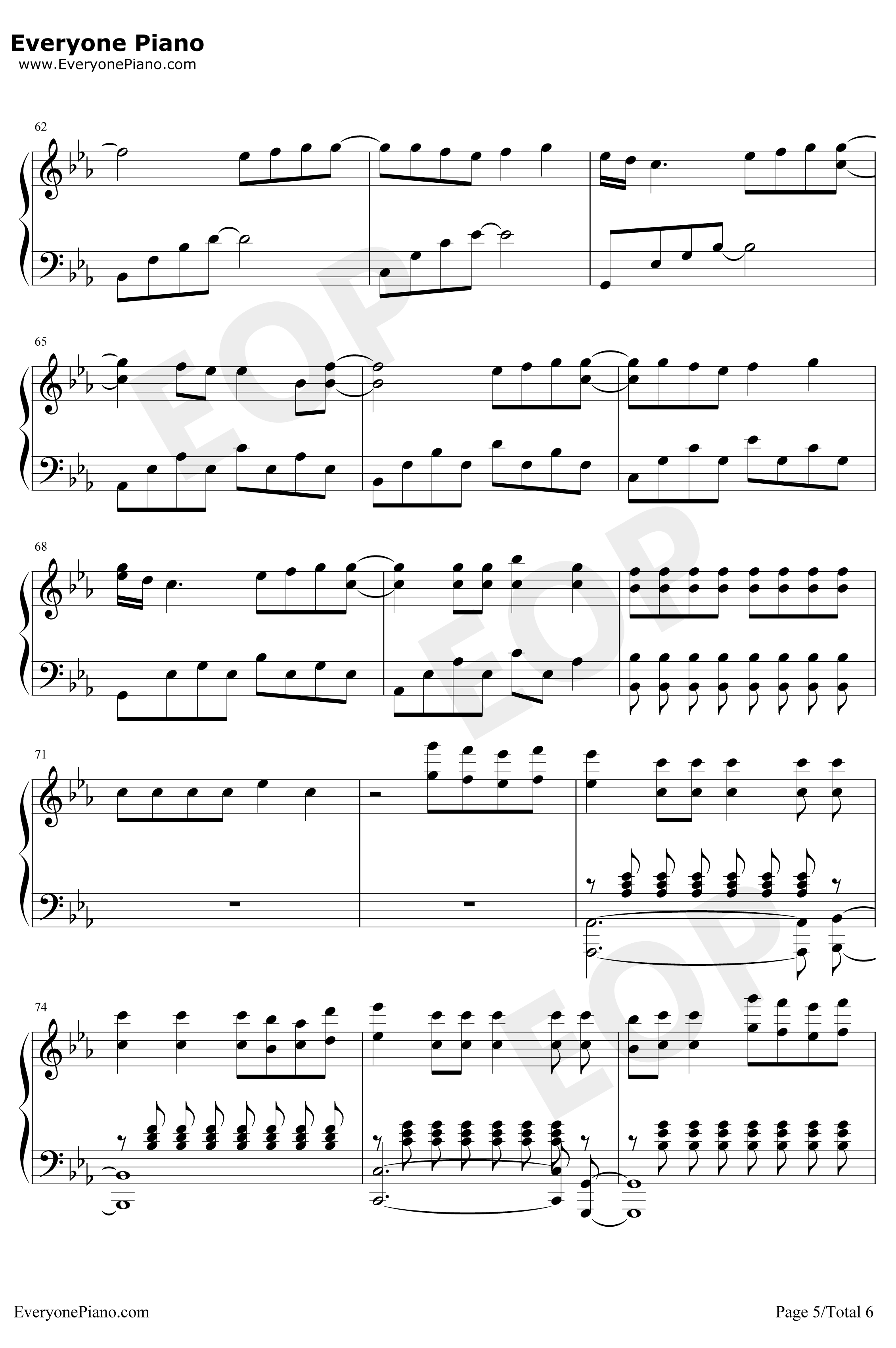 Handclap钢琴谱-Fitz&TheTantrums-神偷奶爸3宣传曲5