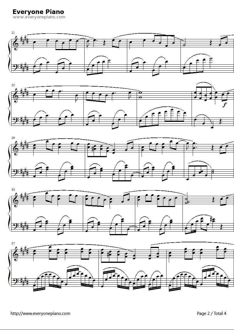 越单纯越幸福钢琴谱-王筝2