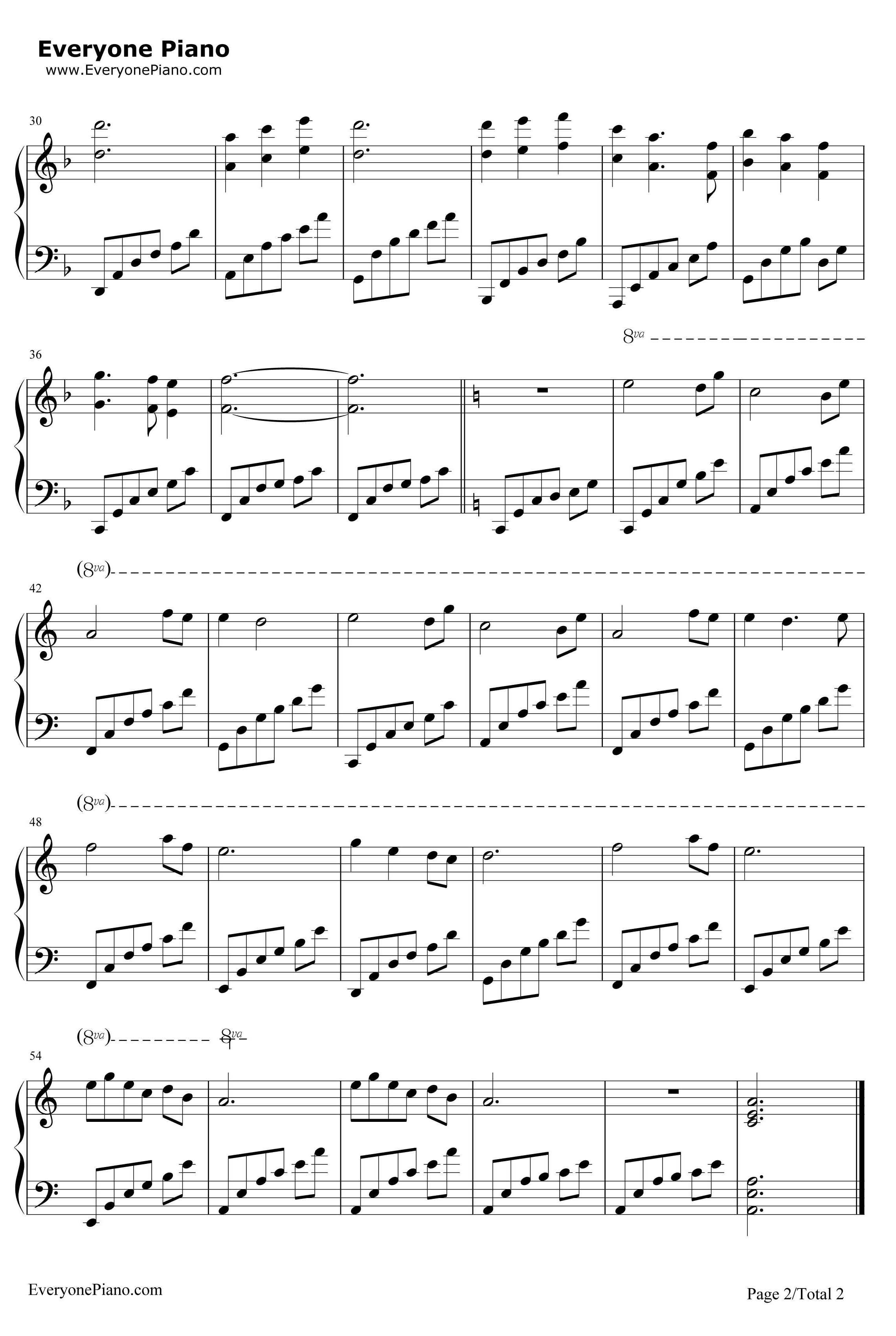 仙境钢琴谱-班得瑞2