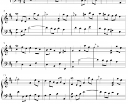 BWV 1068加沃特舞曲I钢琴谱-巴赫-BWV1068加沃特舞曲I