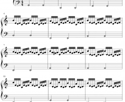 g小调巴赫钢琴谱-巴赫-C调简单版