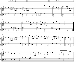 小步舞曲钢琴谱-巴赫-西欧舞曲