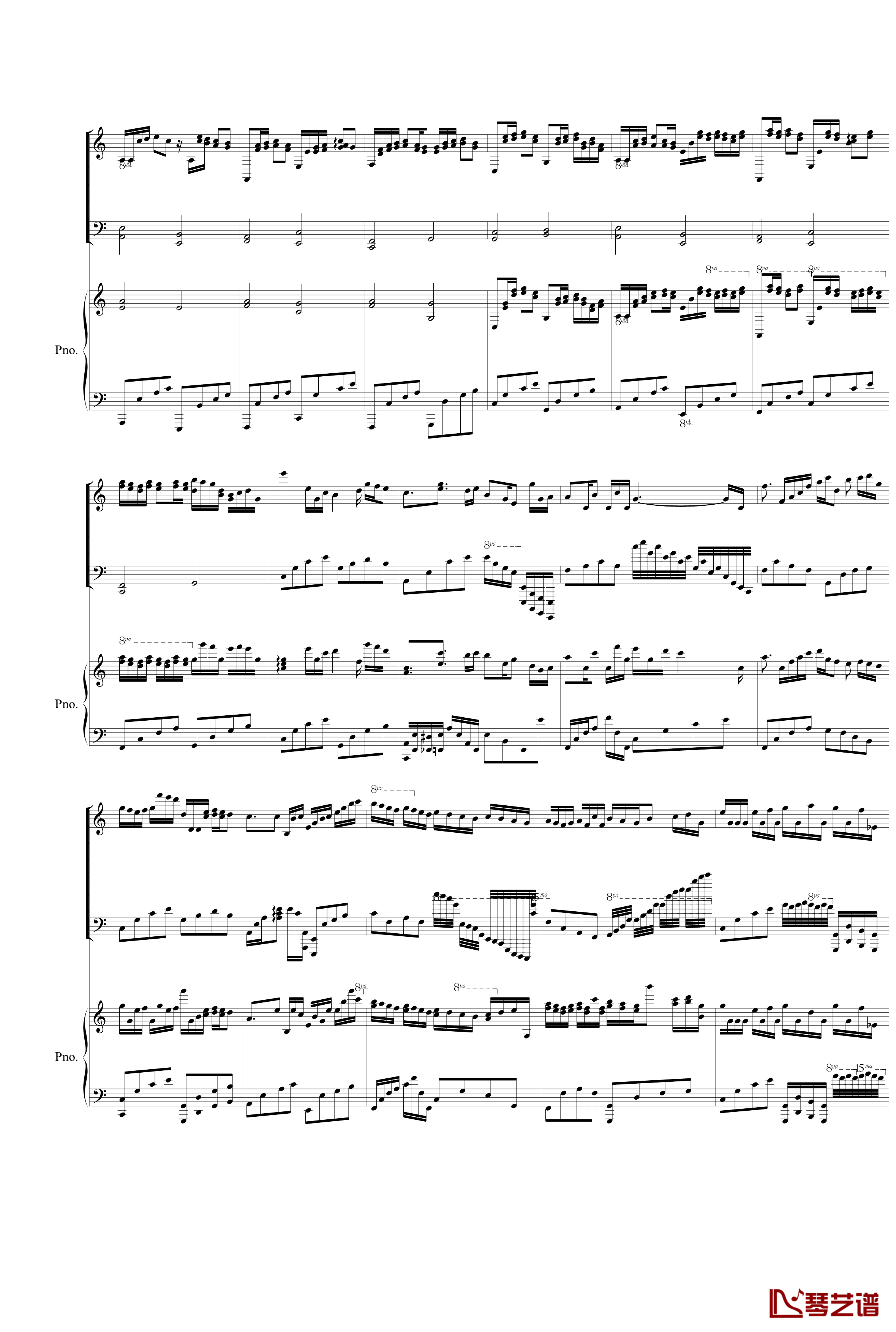 Double Canon in C钢琴谱-Johann Pachelbel3