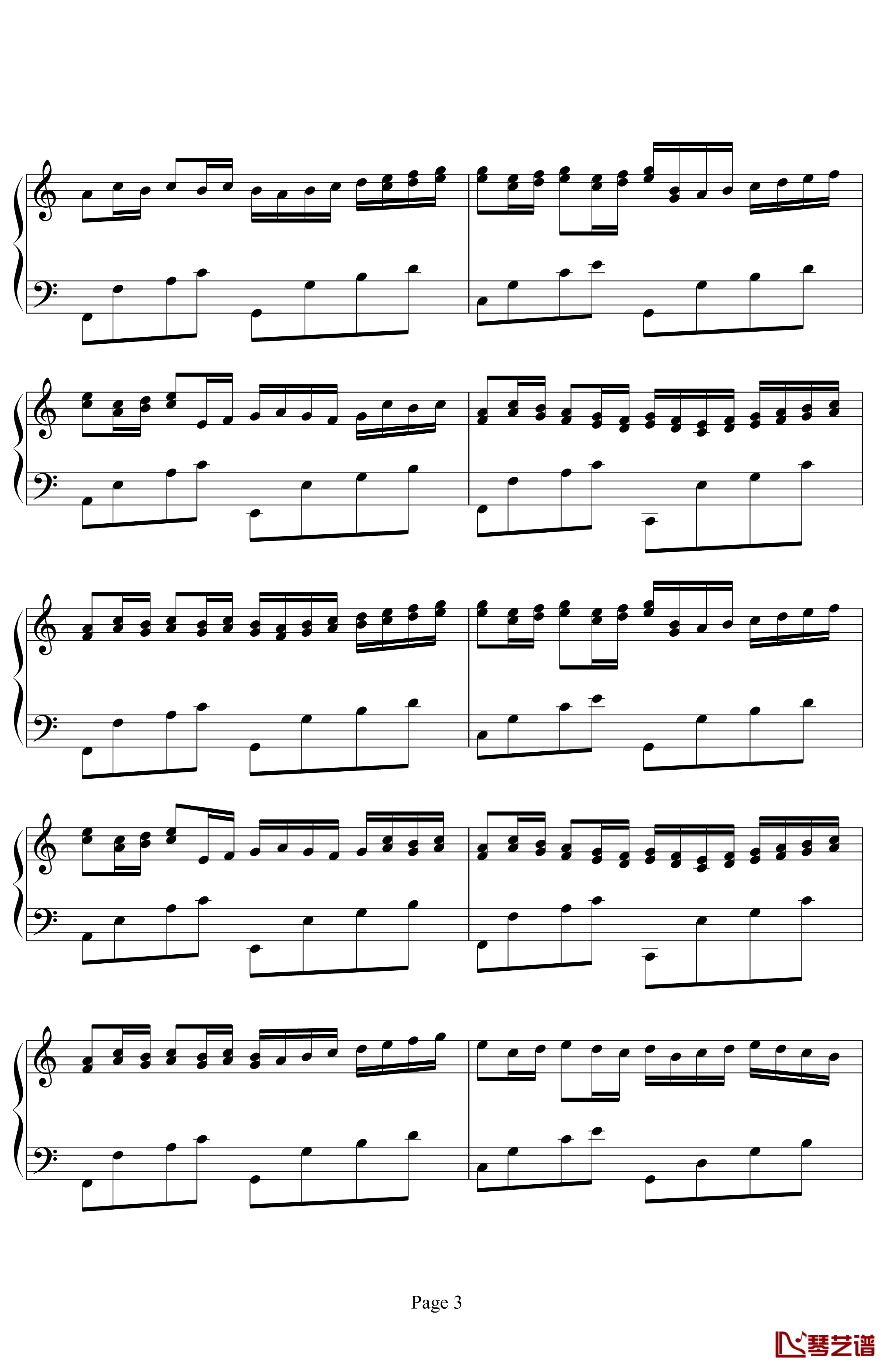 卡农钢琴谱-与原录音完全一致-George Winston3