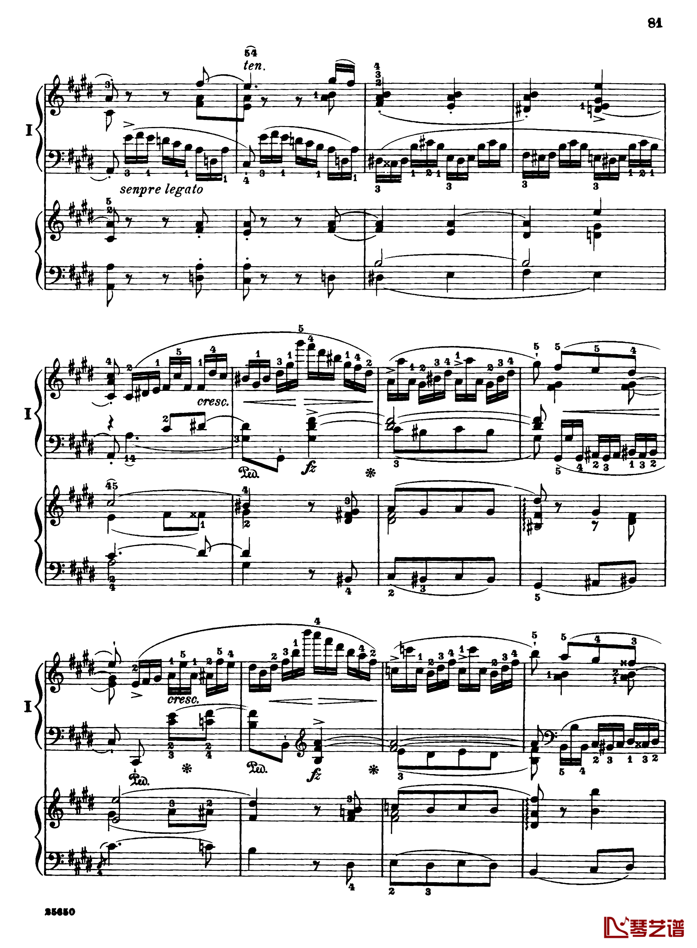 肖邦第一钢琴协奏曲钢琴谱-肖邦83