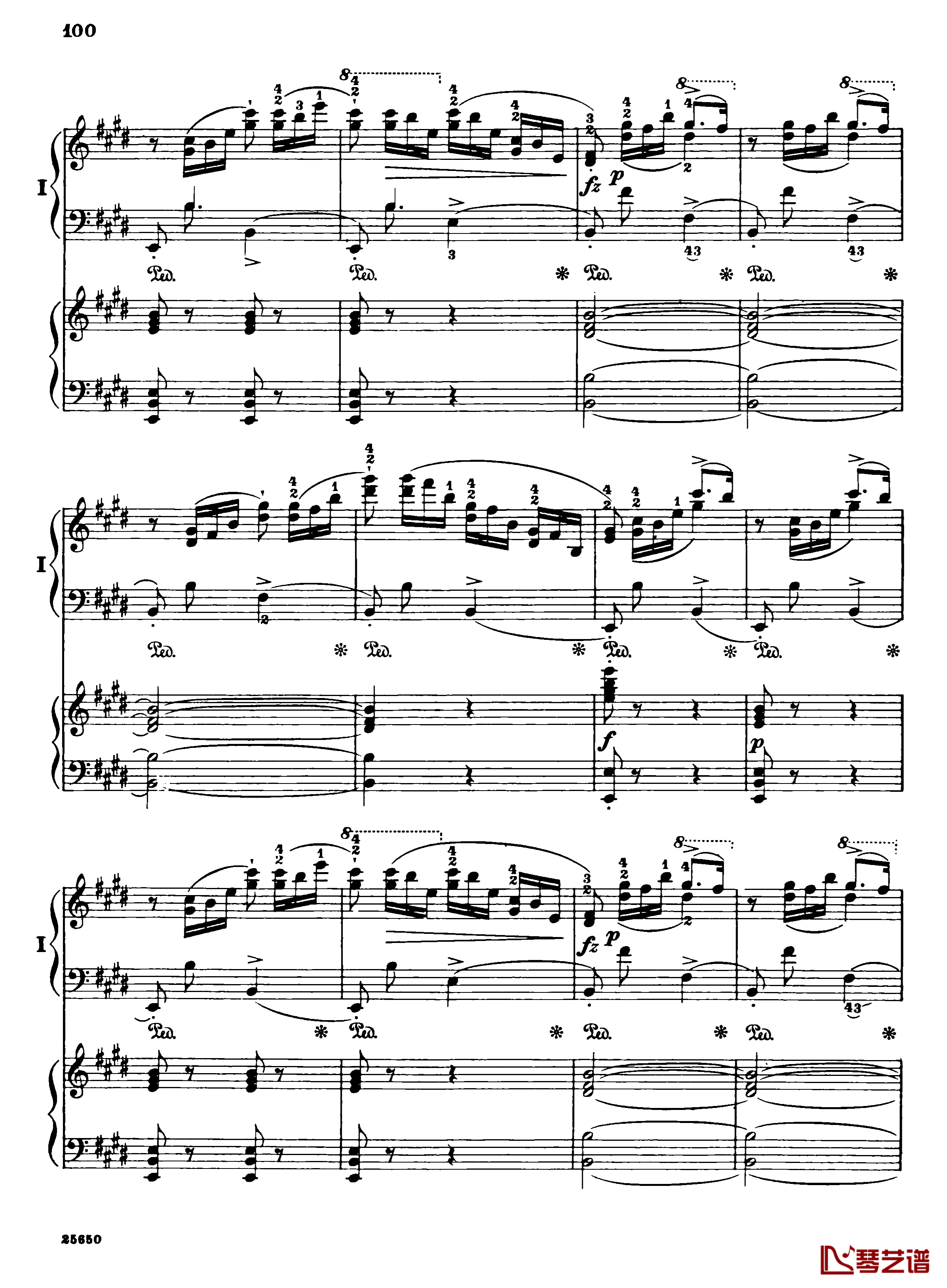 肖邦第一钢琴协奏曲钢琴谱-肖邦102