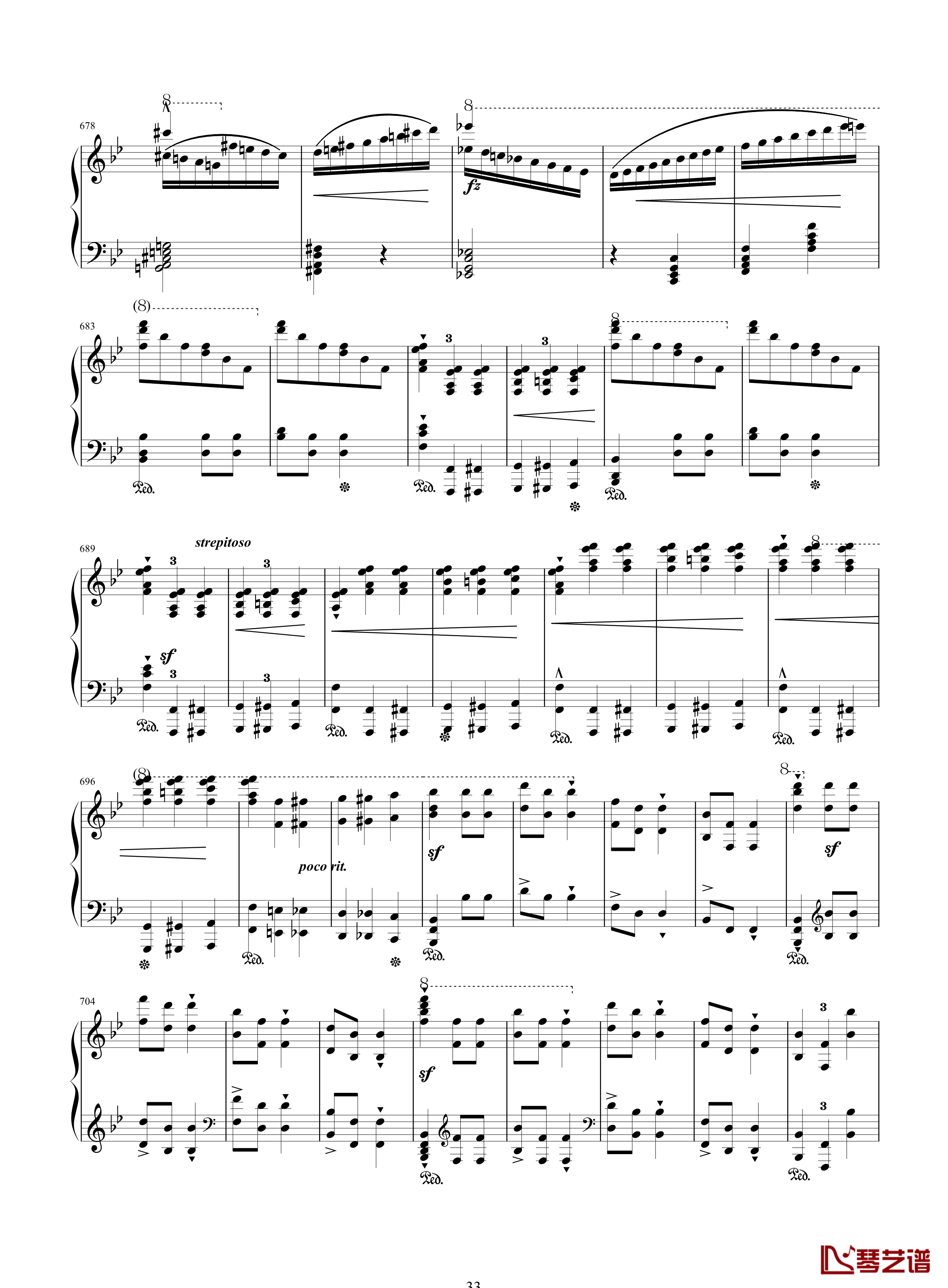 唐璜的回忆钢琴谱-34页全谱-李斯特33