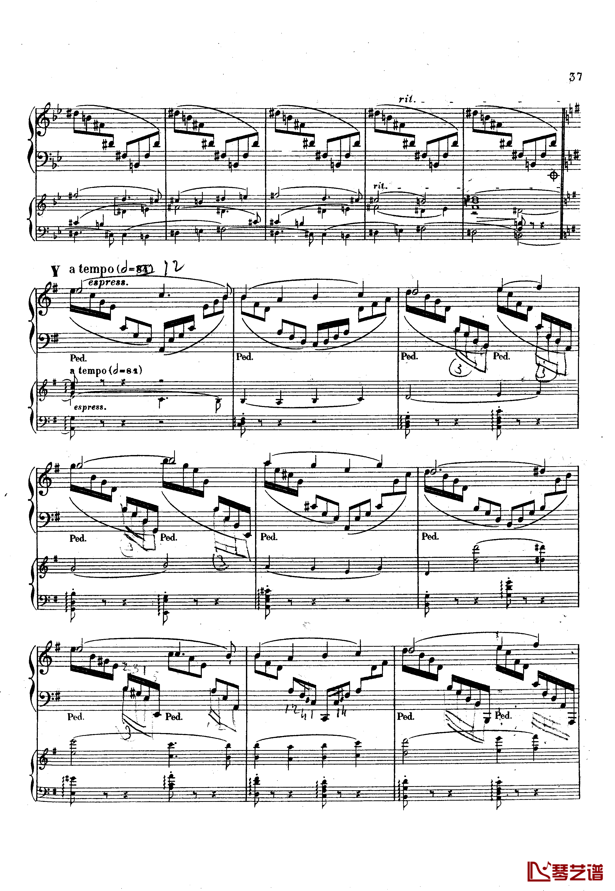 g小调钢琴协奏曲  Op.15钢琴谱-斯甘巴蒂37