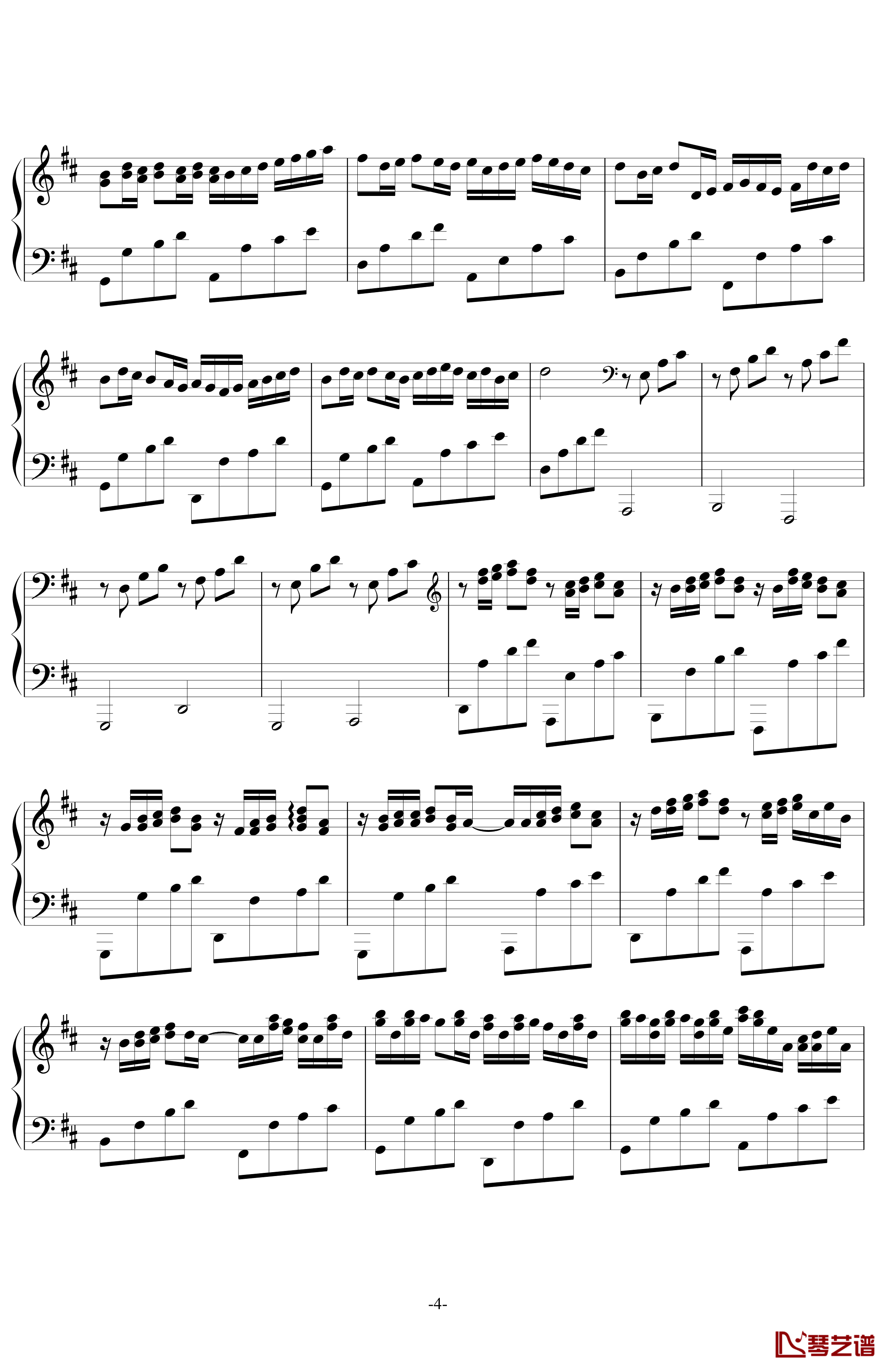 Canon in D Encore钢琴谱-再会卡农-帕赫贝尔-Pachelbel4