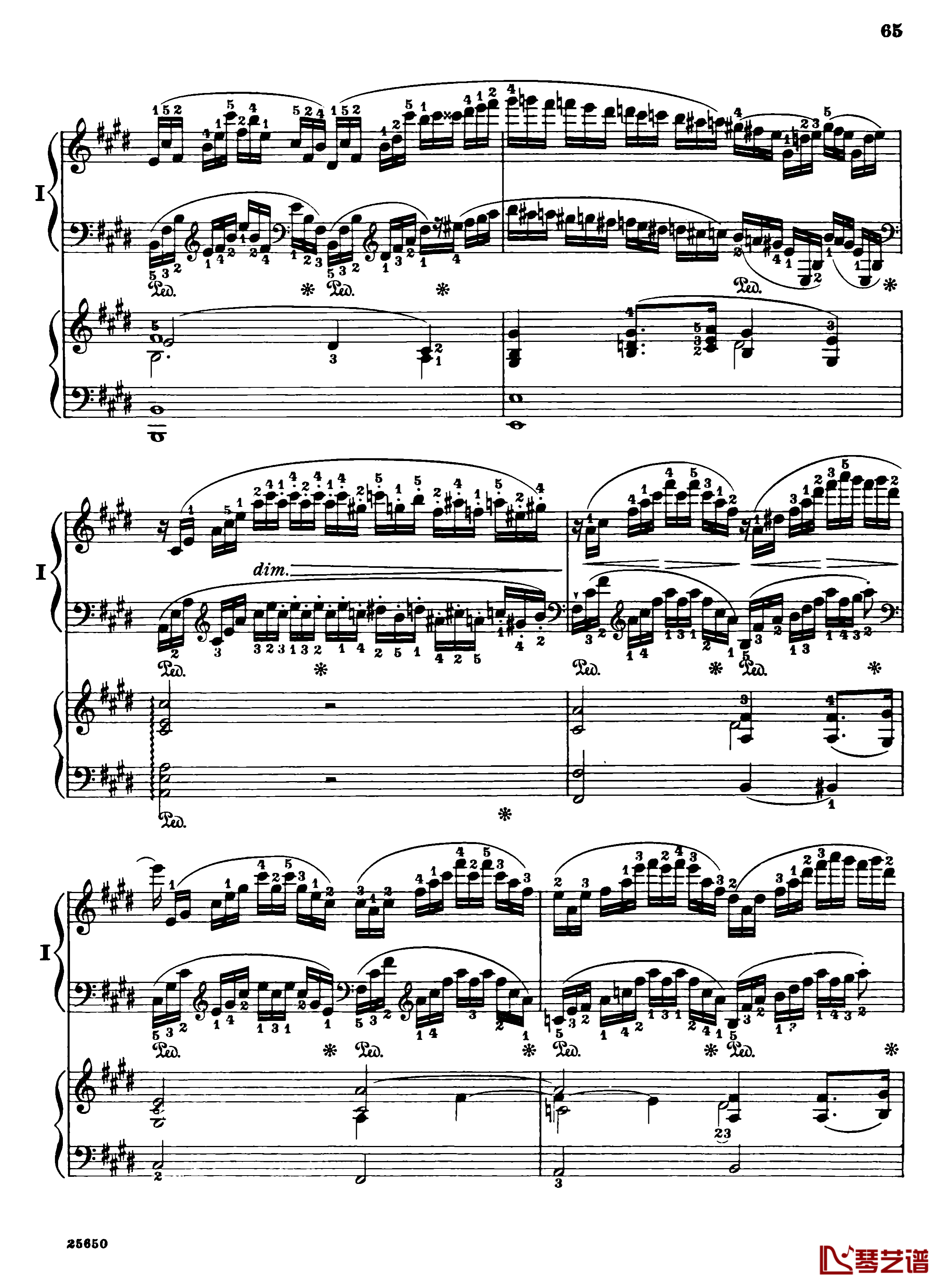 肖邦第一钢琴协奏曲钢琴谱-肖邦67
