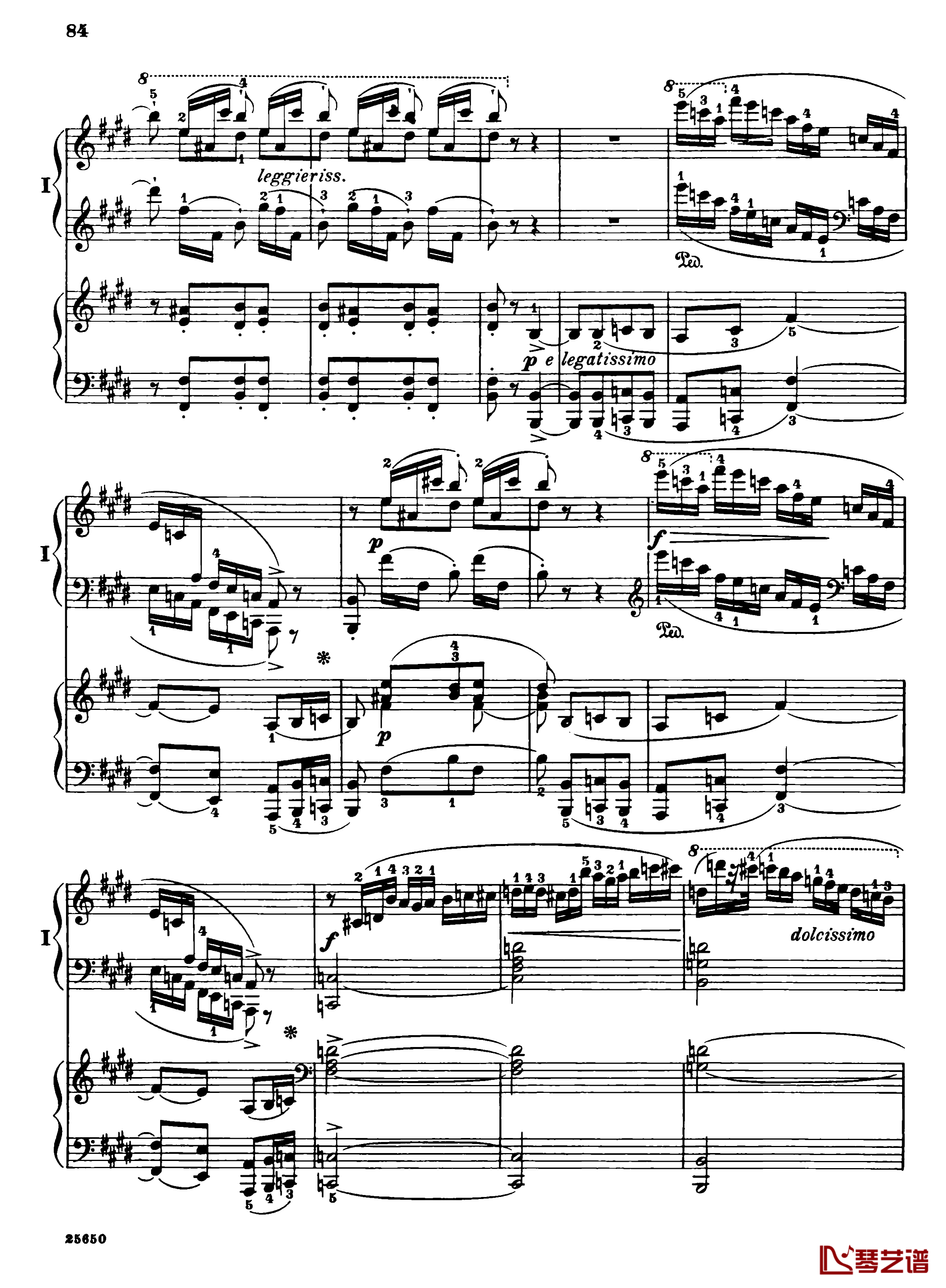 肖邦第一钢琴协奏曲钢琴谱-肖邦86