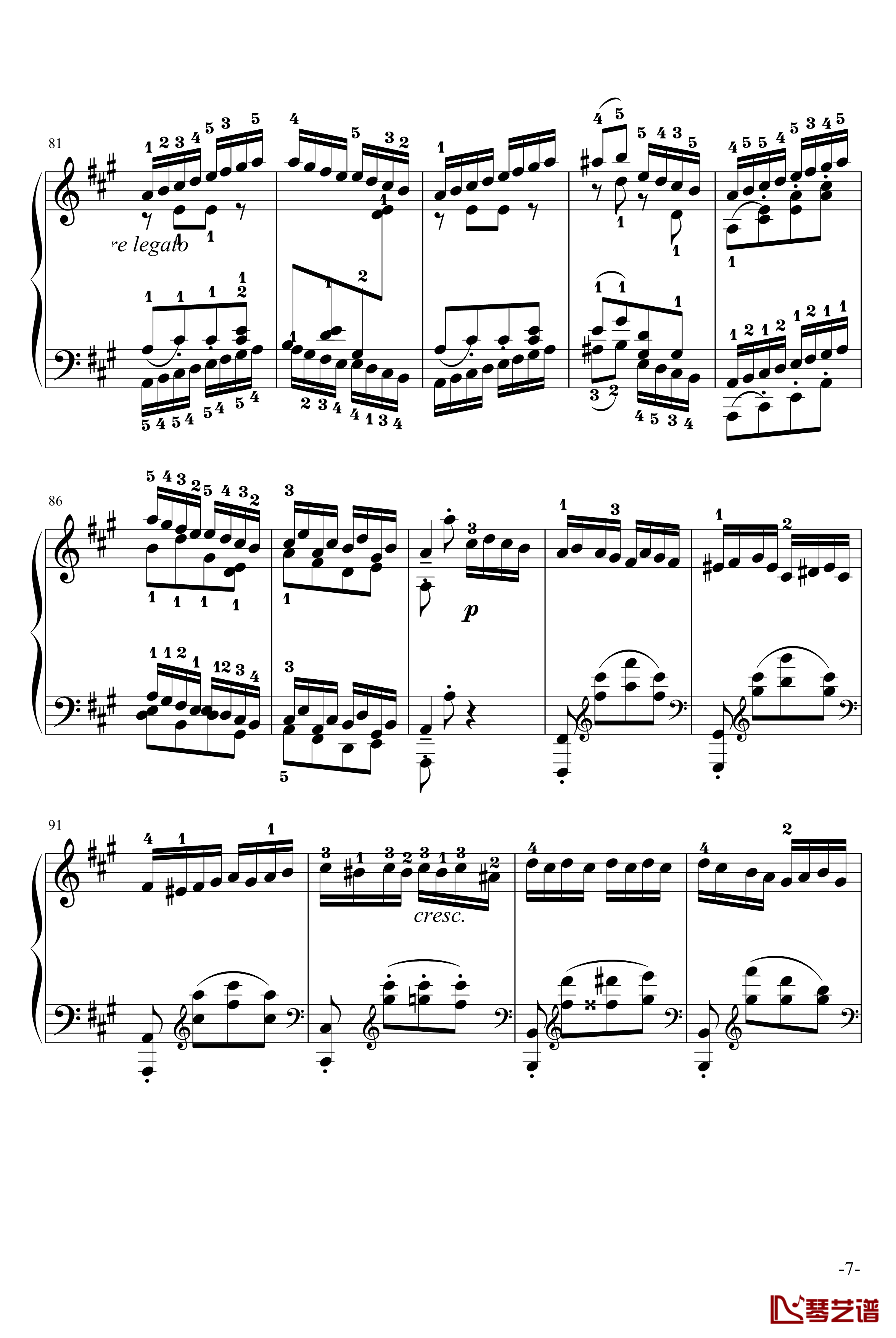 玩命版土耳其进行曲钢琴谱-莫扎特7