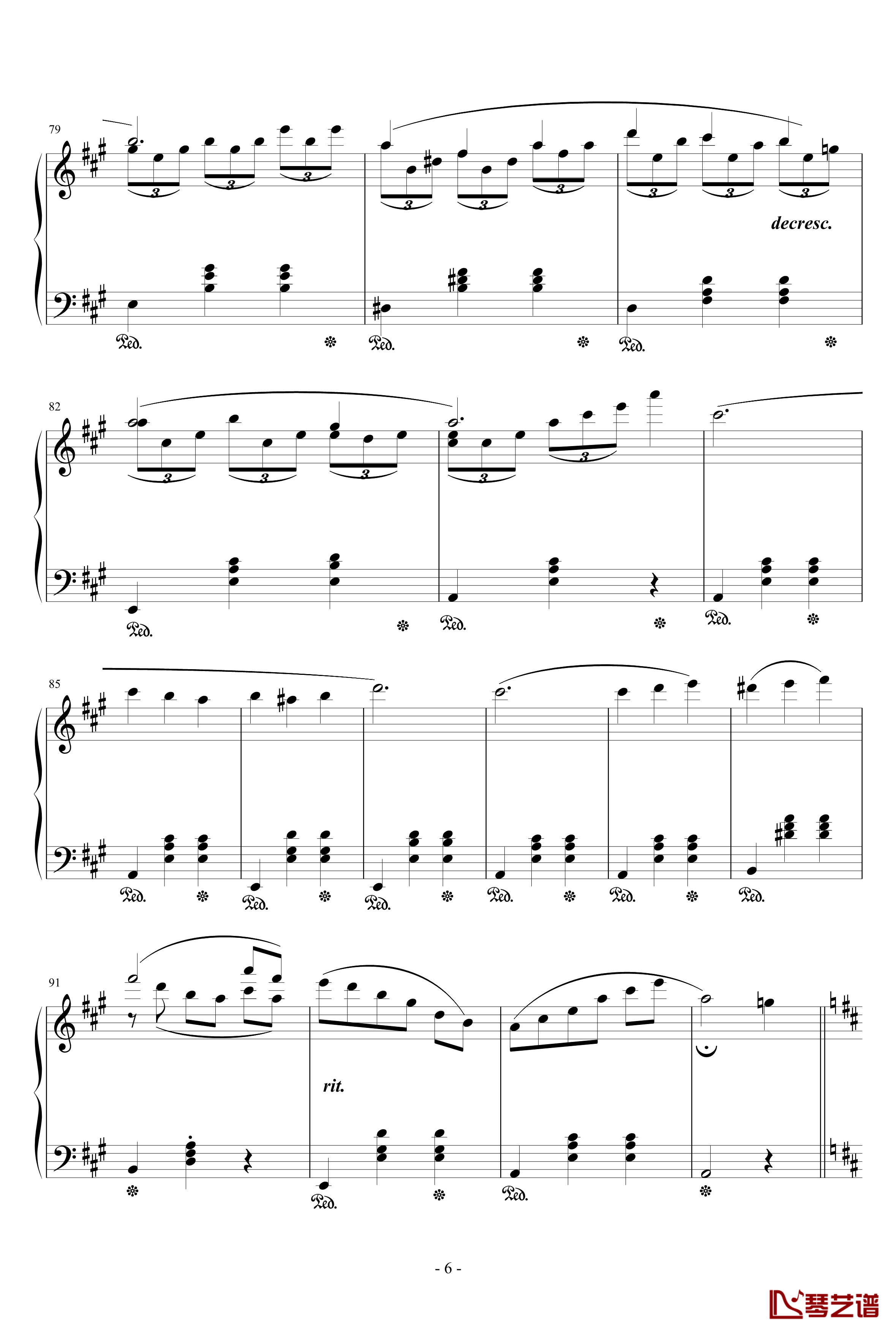 舞曲钢琴谱-天籁传声6