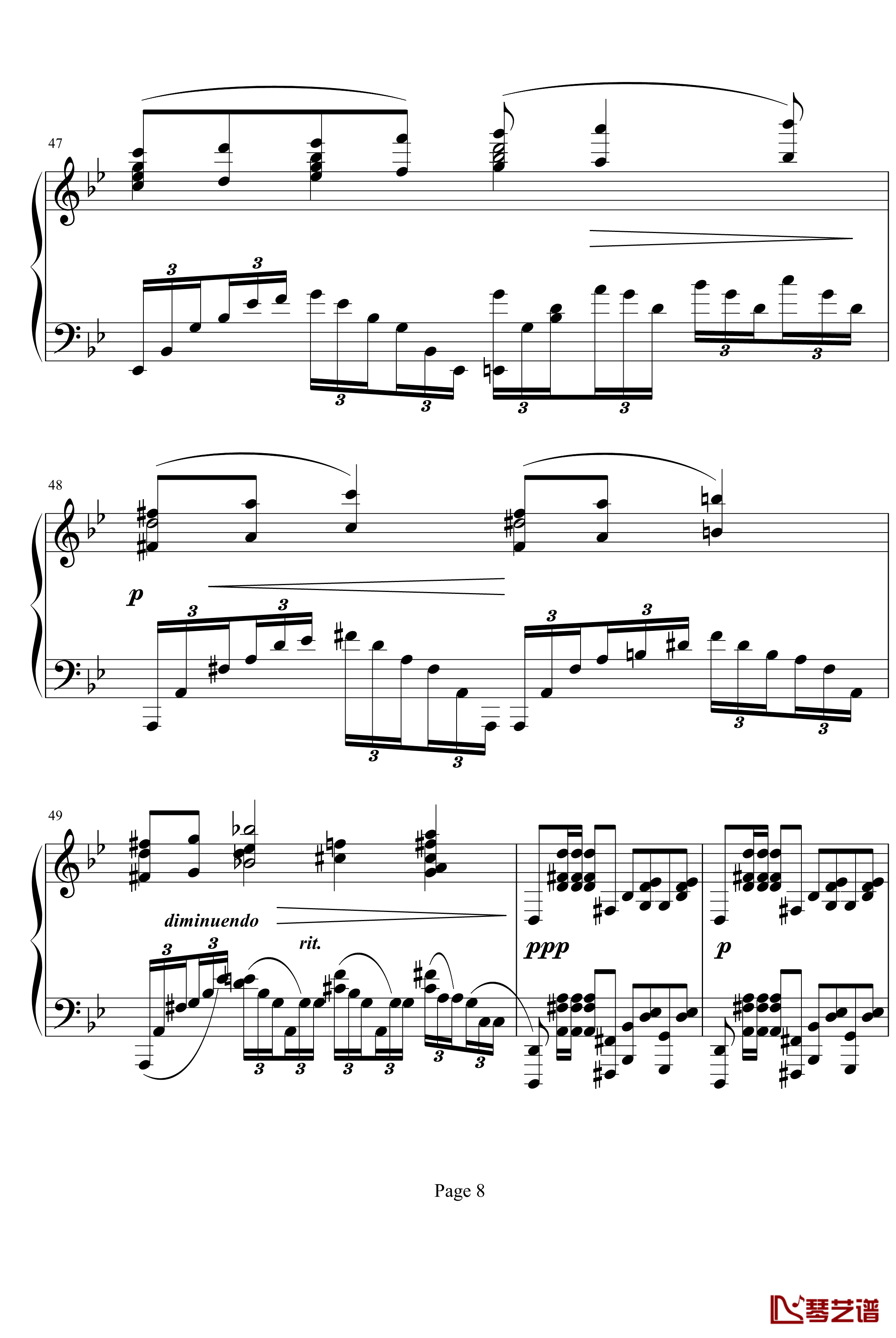  G小调前奏曲.op.23 No.5钢琴谱-拉赫马尼若夫-Rachmaninoff8
