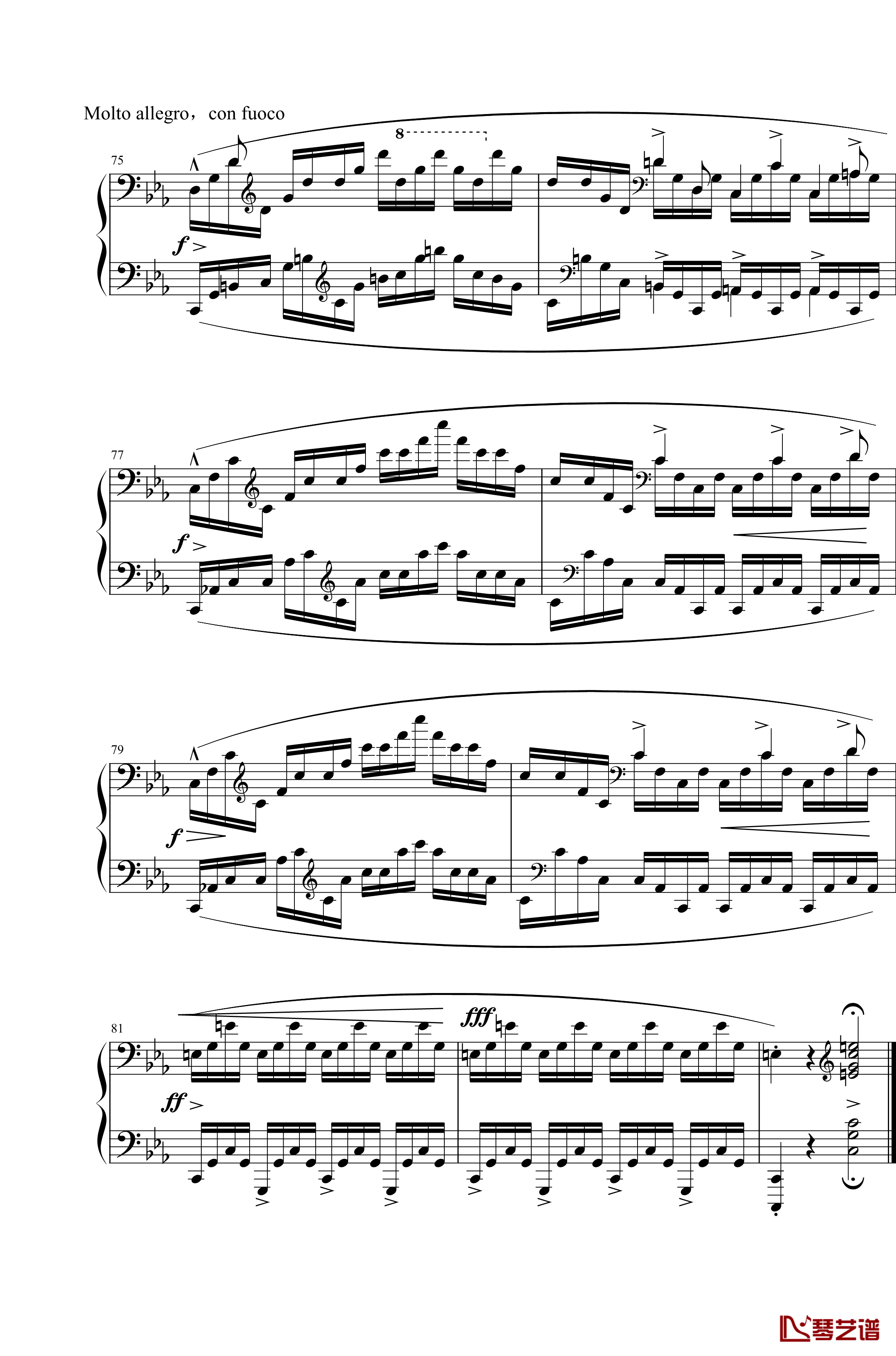 肖邦练习曲钢琴谱-大海 Op.25 No.12-肖邦-chopin8