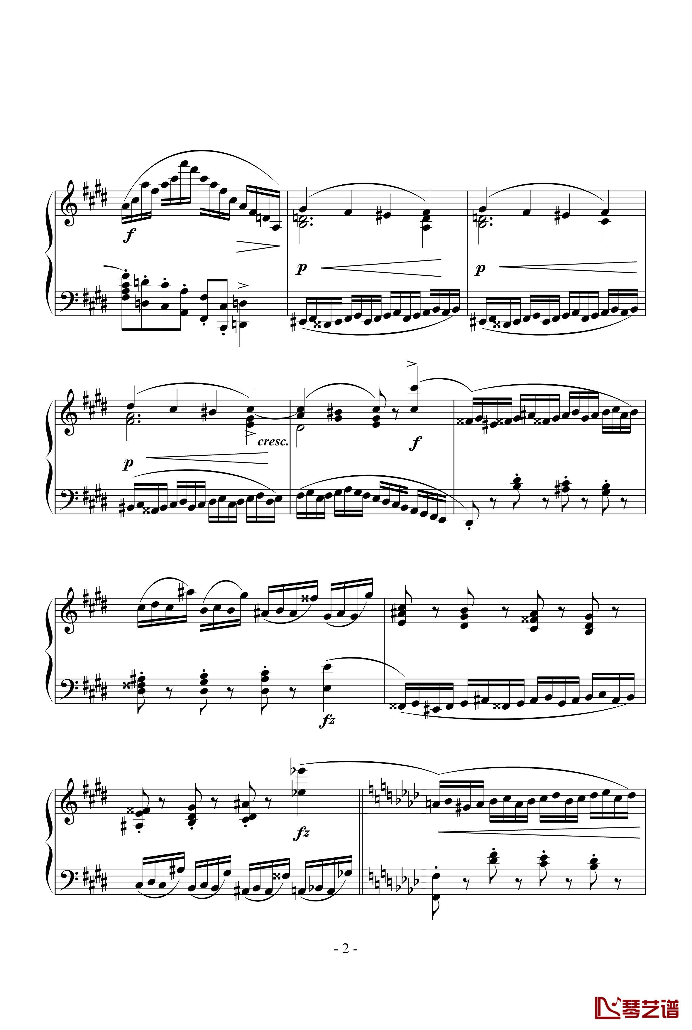 Etude OP.10 NO.4钢琴谱-肖邦练习曲-肖邦-chopin2
