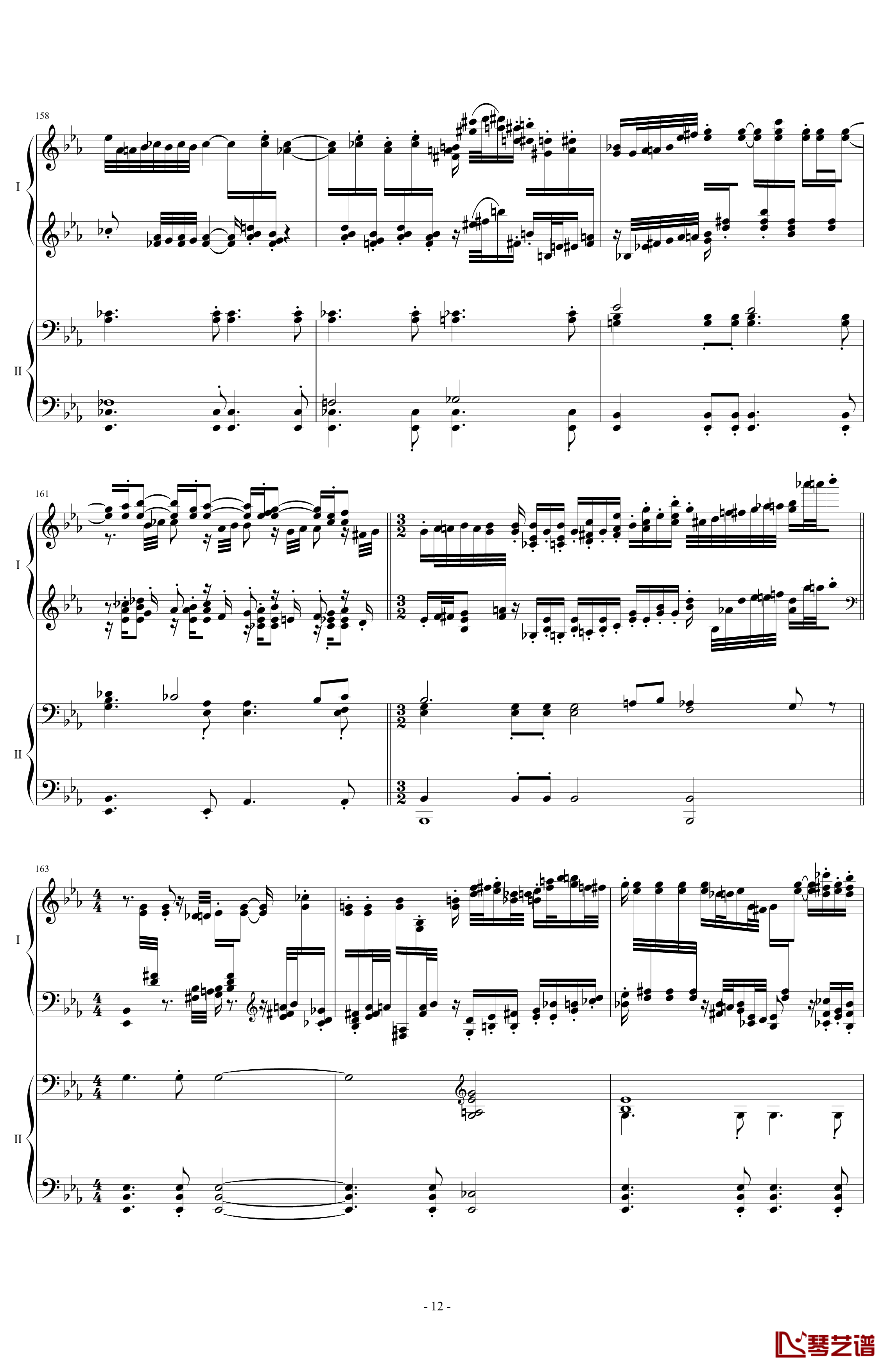拉三第三乐章41页双钢琴钢琴谱-最难钢琴曲-拉赫马尼若夫12