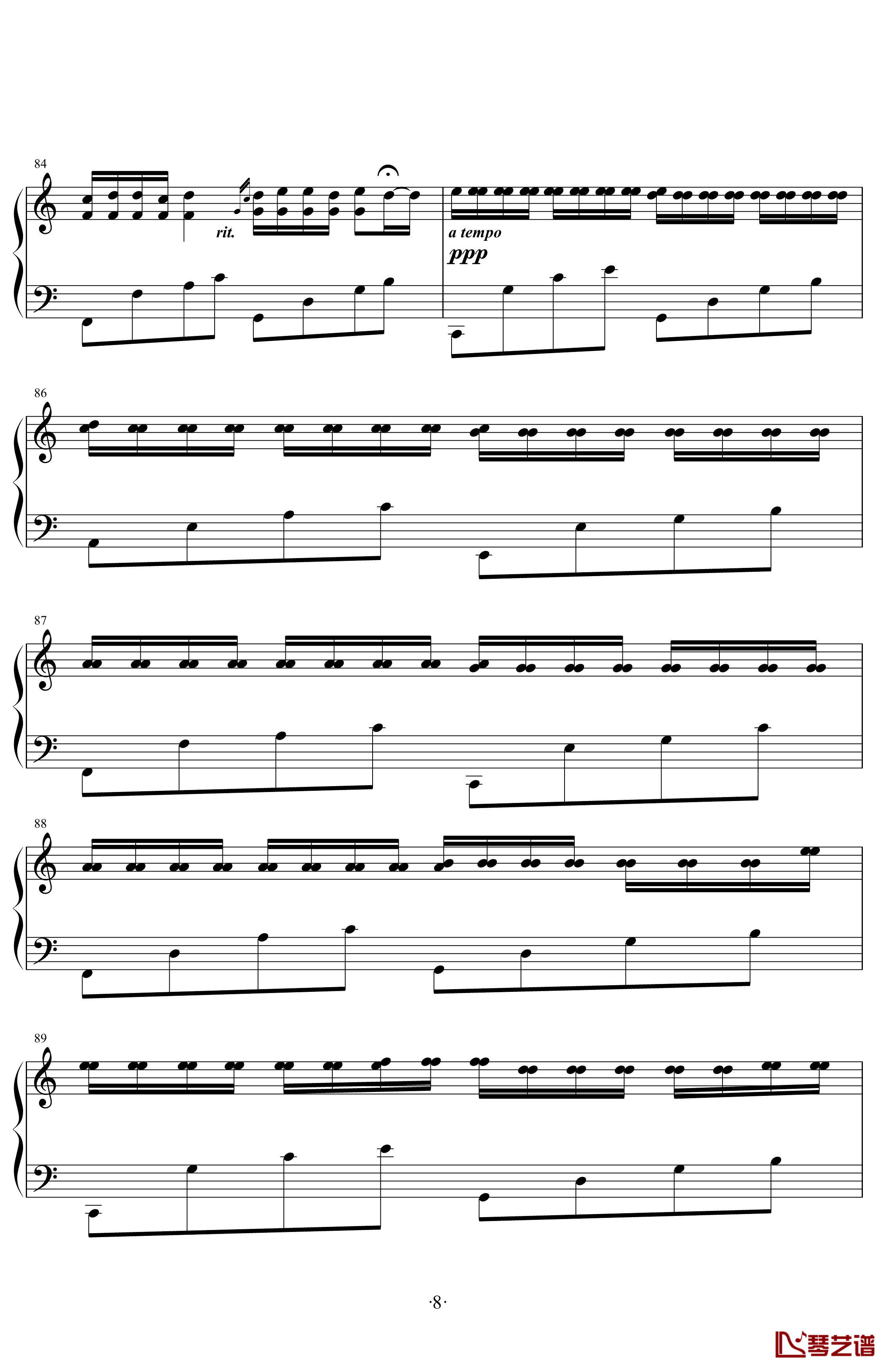 卡农变奏曲钢琴谱-Variations on the Canon by Pachelbel V.L.最终定本-George Winston8