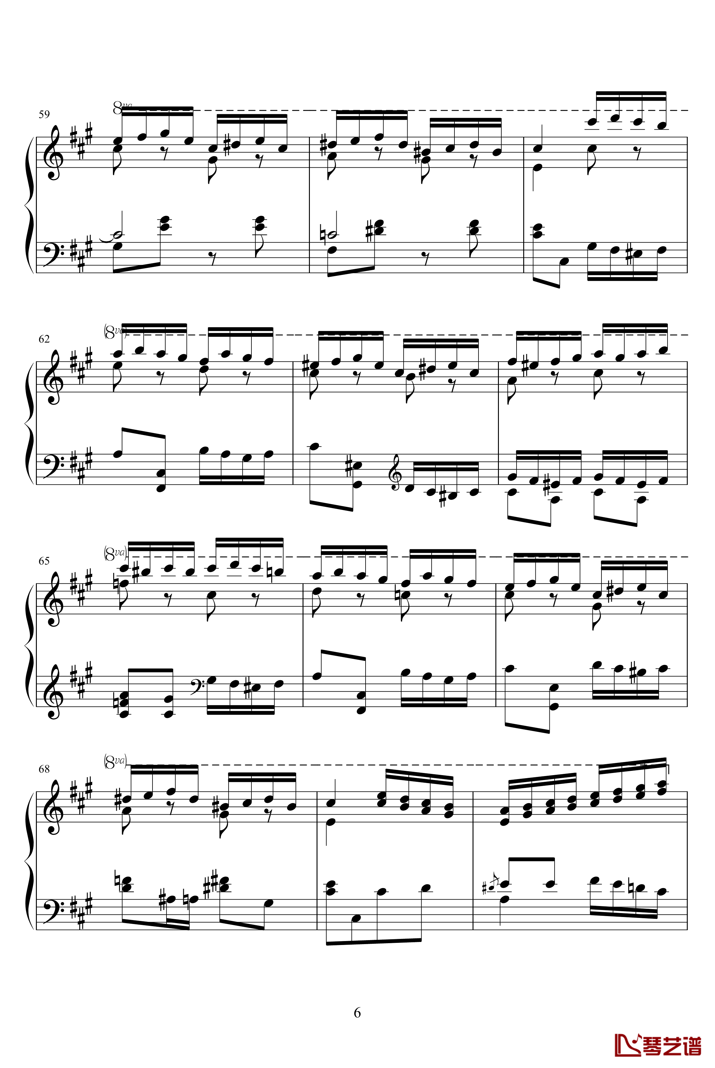 土耳其进行曲钢琴谱-原版-莫扎特-瓦洛多斯6