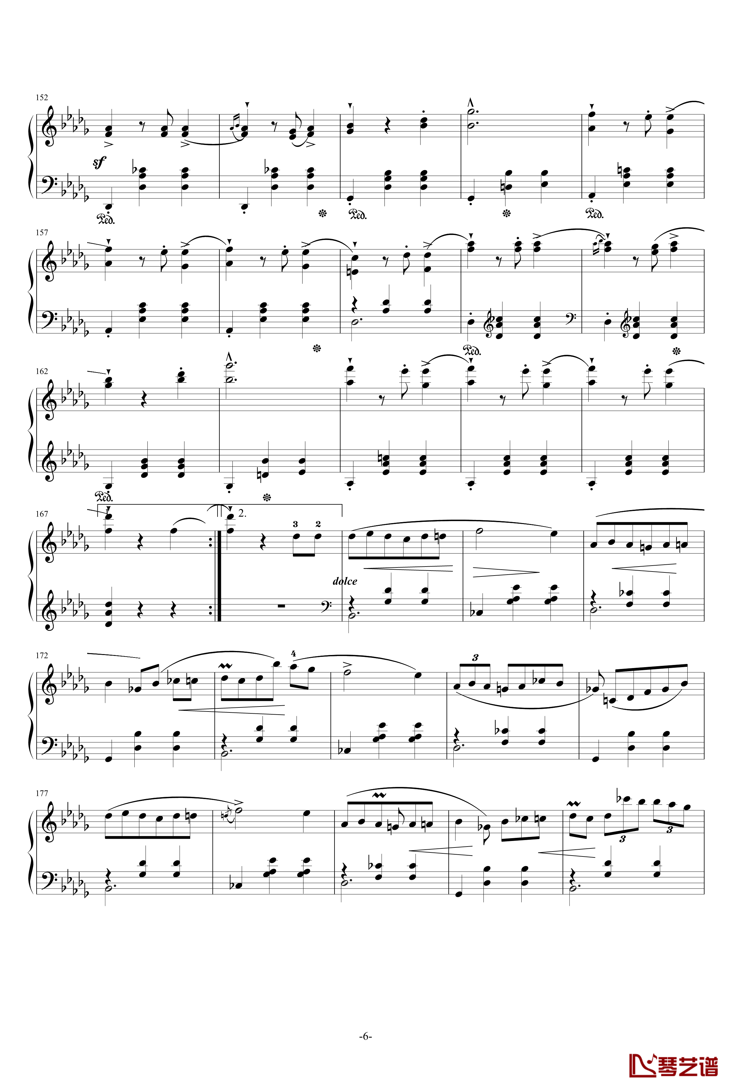 降E大调华丽大圆舞曲Op.18钢琴谱-肖邦-chopin6