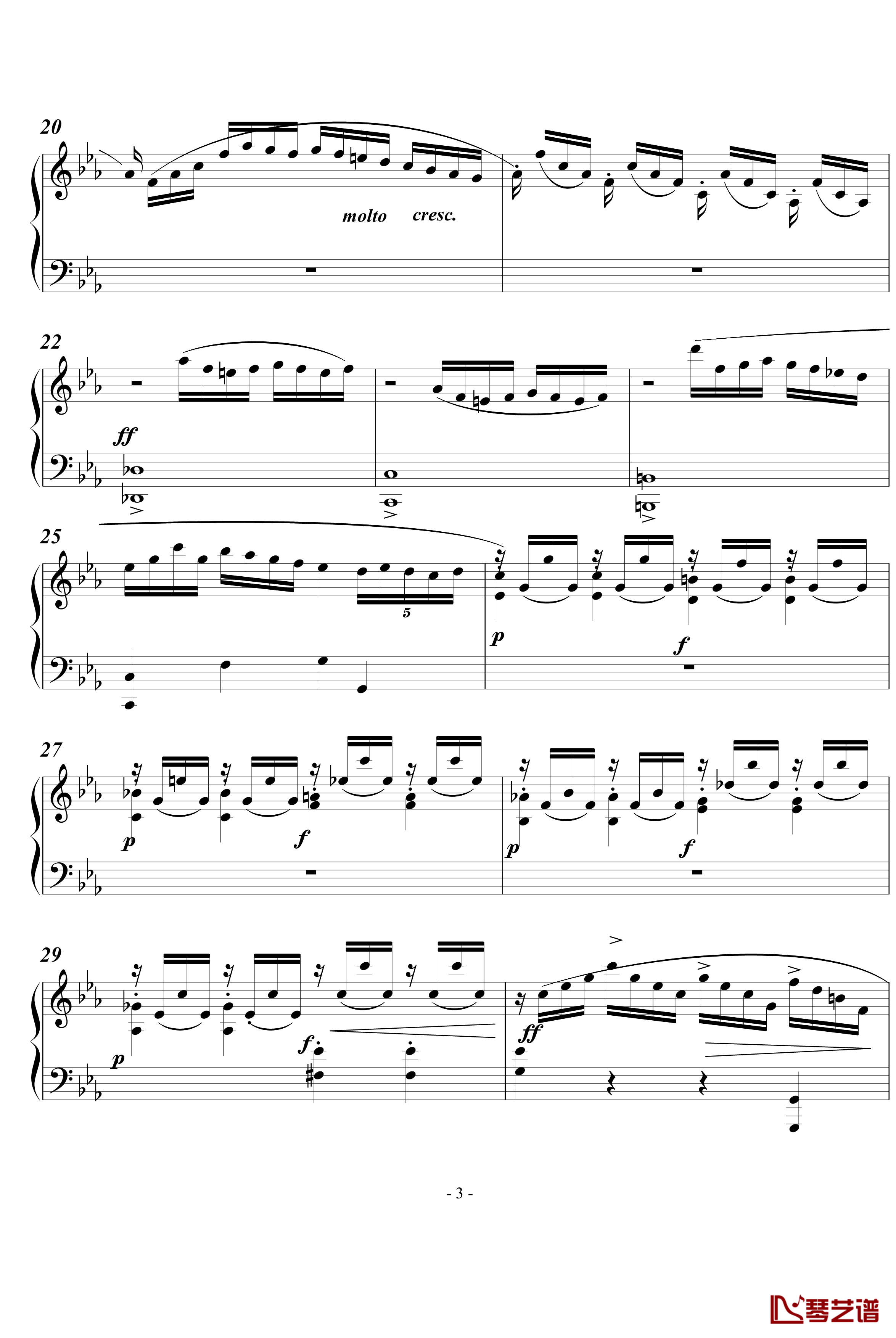 视唱曲钢琴谱-巴赫-P.E.Bach3