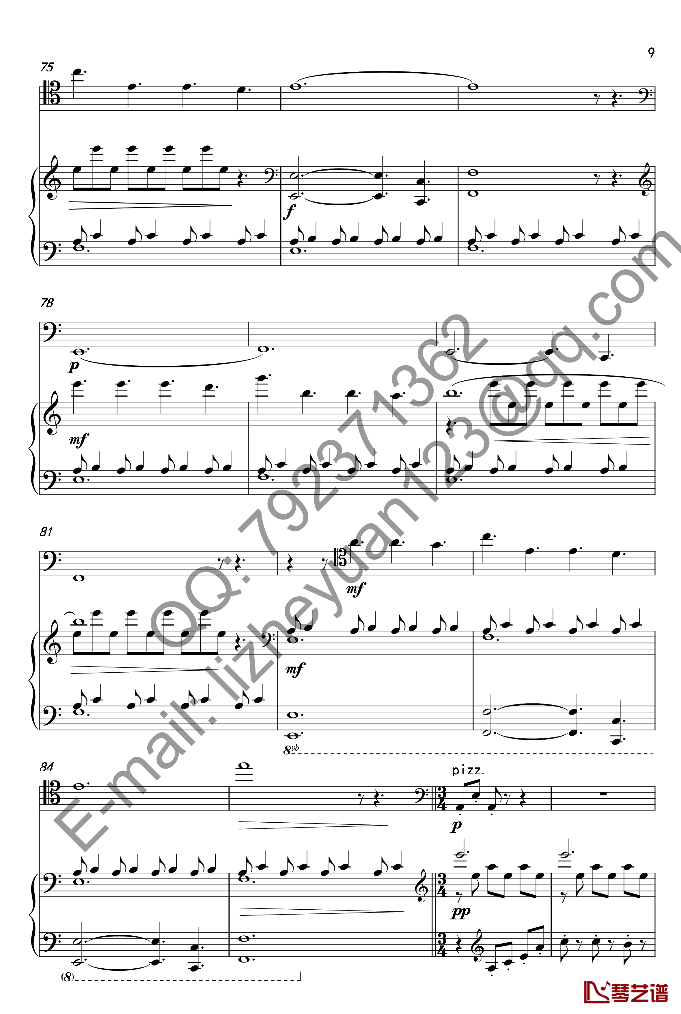 唐顿庄园主题曲钢琴谱-钢琴+大提琴-唐顿庄园9