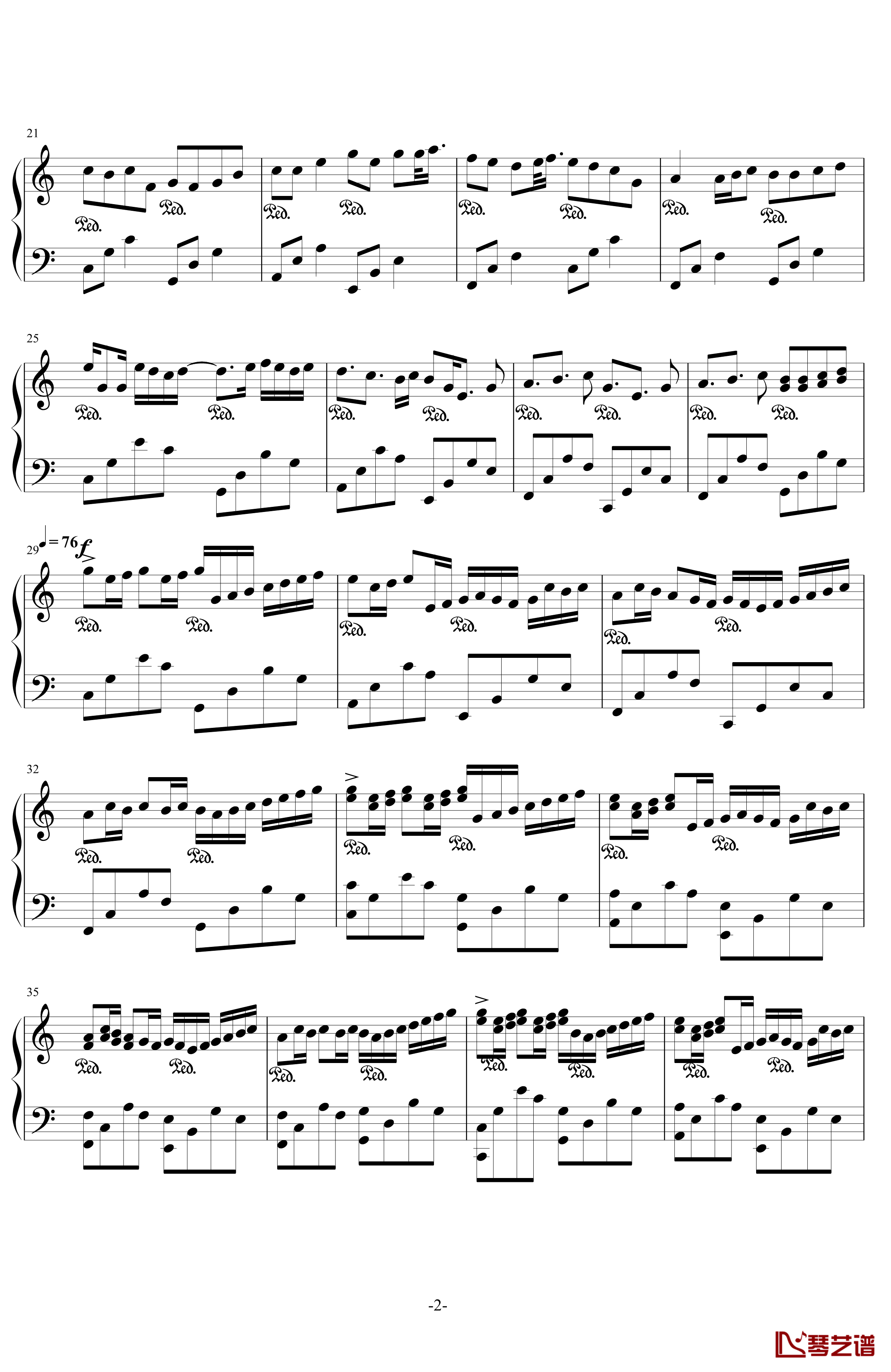 卡农钢琴谱-最有可能超越乔治温斯顿国产版-帕赫贝尔-Pachelbel2