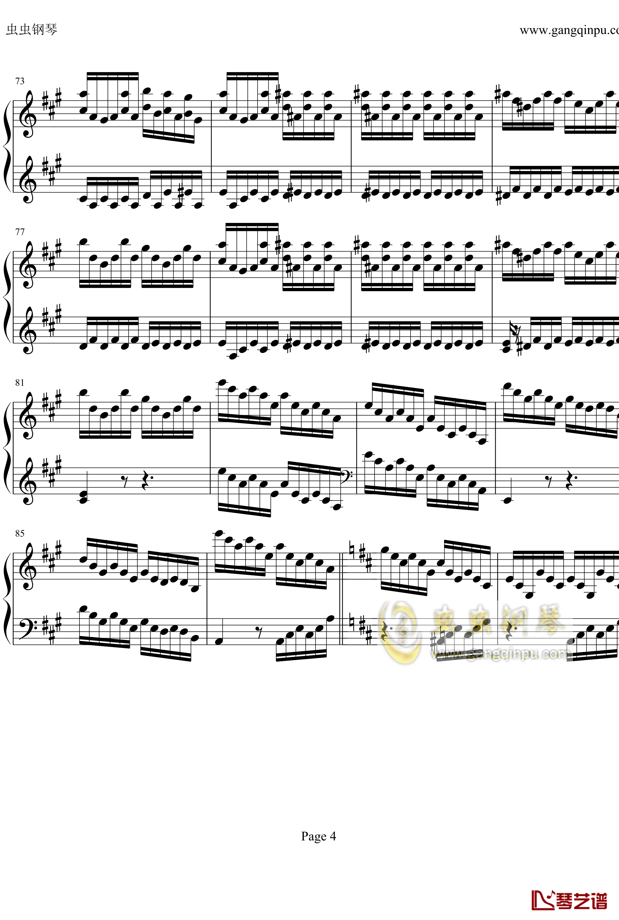 贝多芬钢琴协奏曲Op61第三乐章钢琴谱-贝多芬4