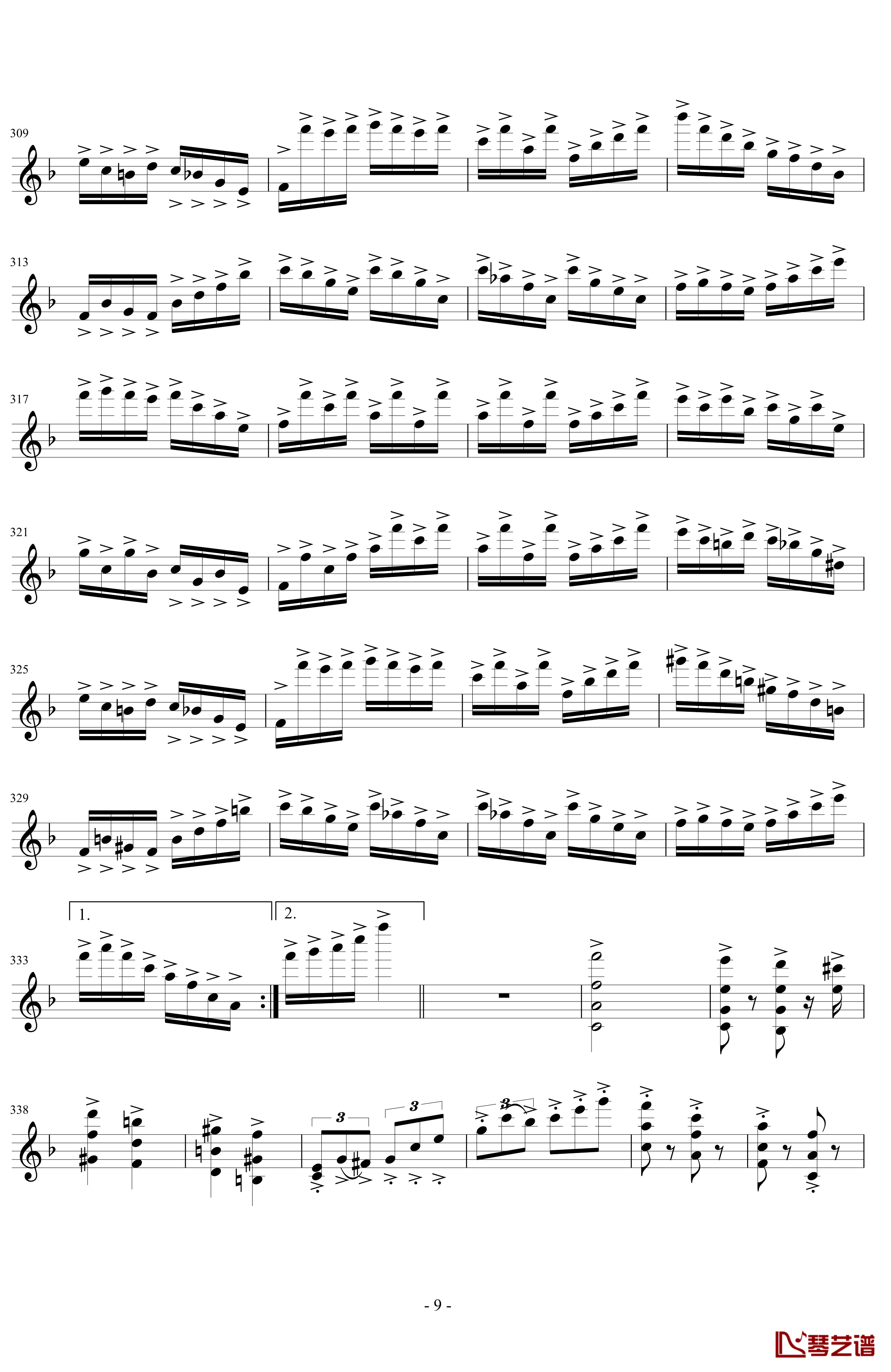 幽默变奏曲钢琴谱-DXF9
