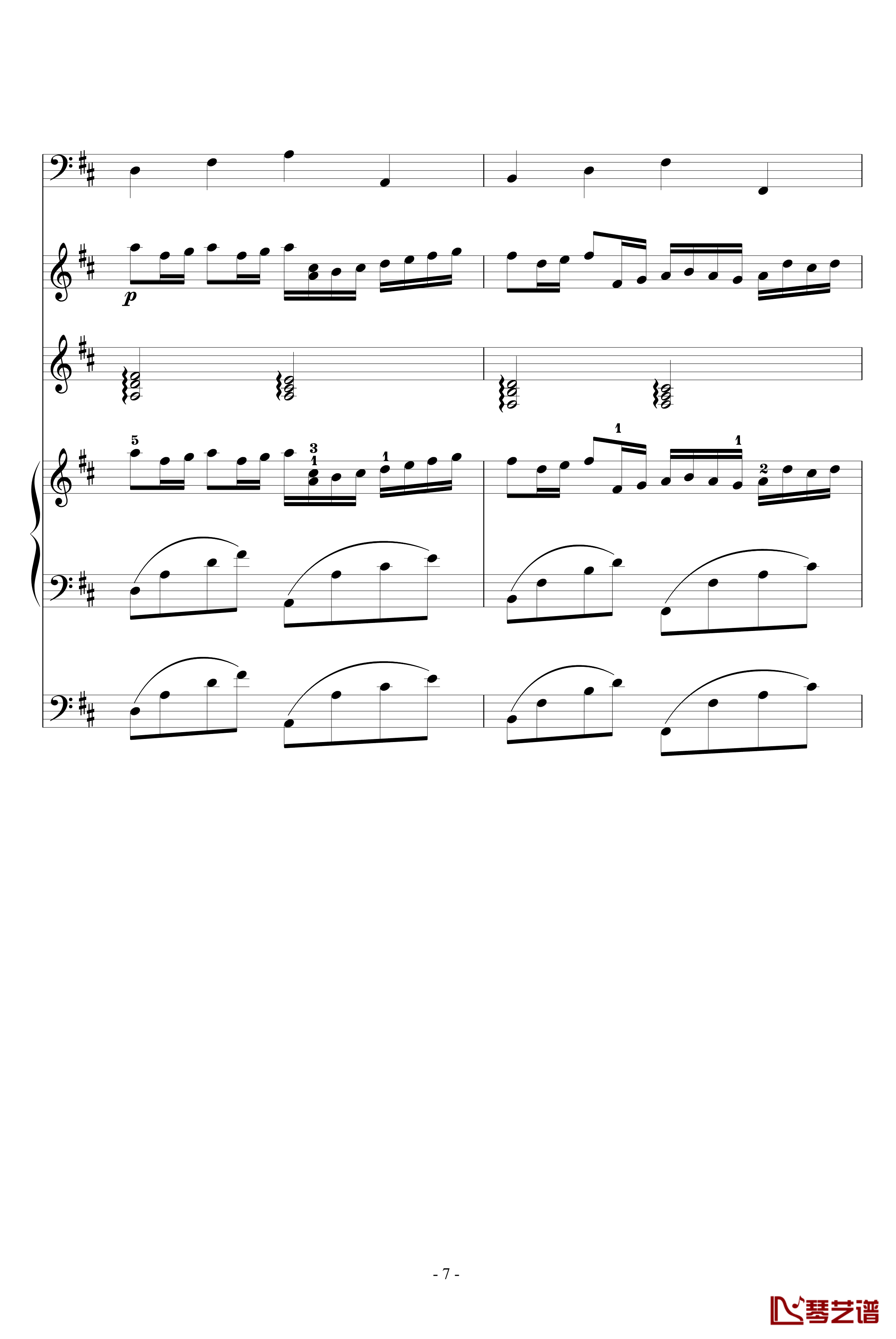 卡农钢琴谱-帕赫贝尔-Pachelbel7