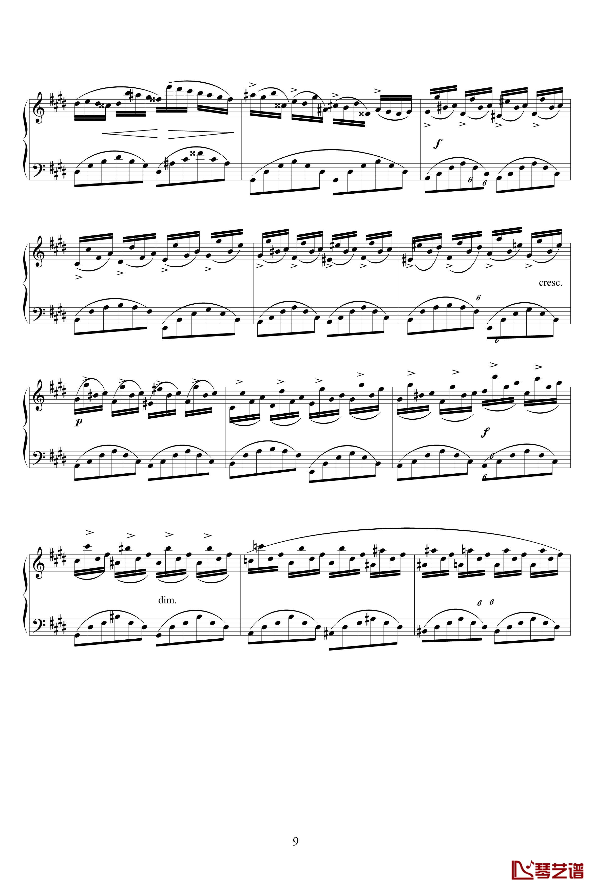幻想即兴曲Op.66钢琴谱-肖邦-chopin9
