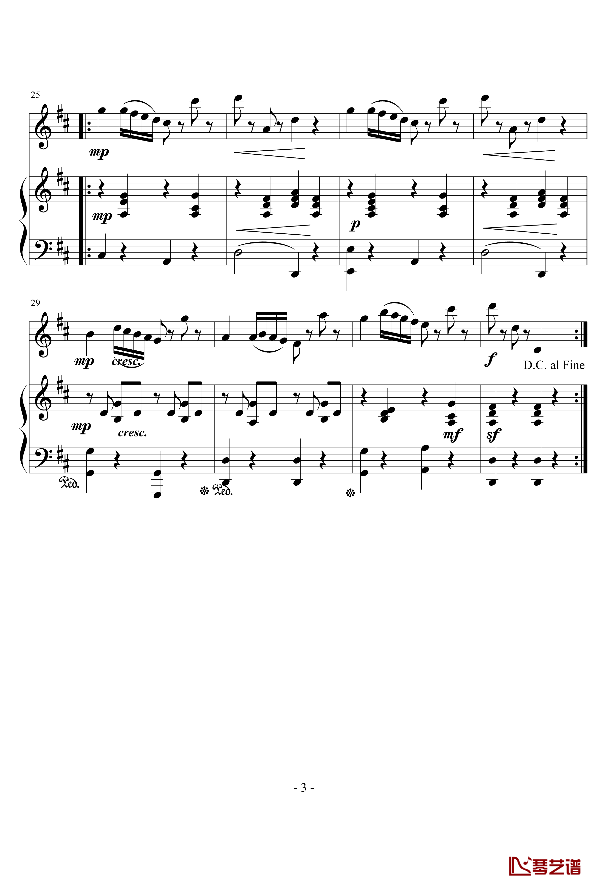 加沃特舞曲钢琴谱-戈塞克3