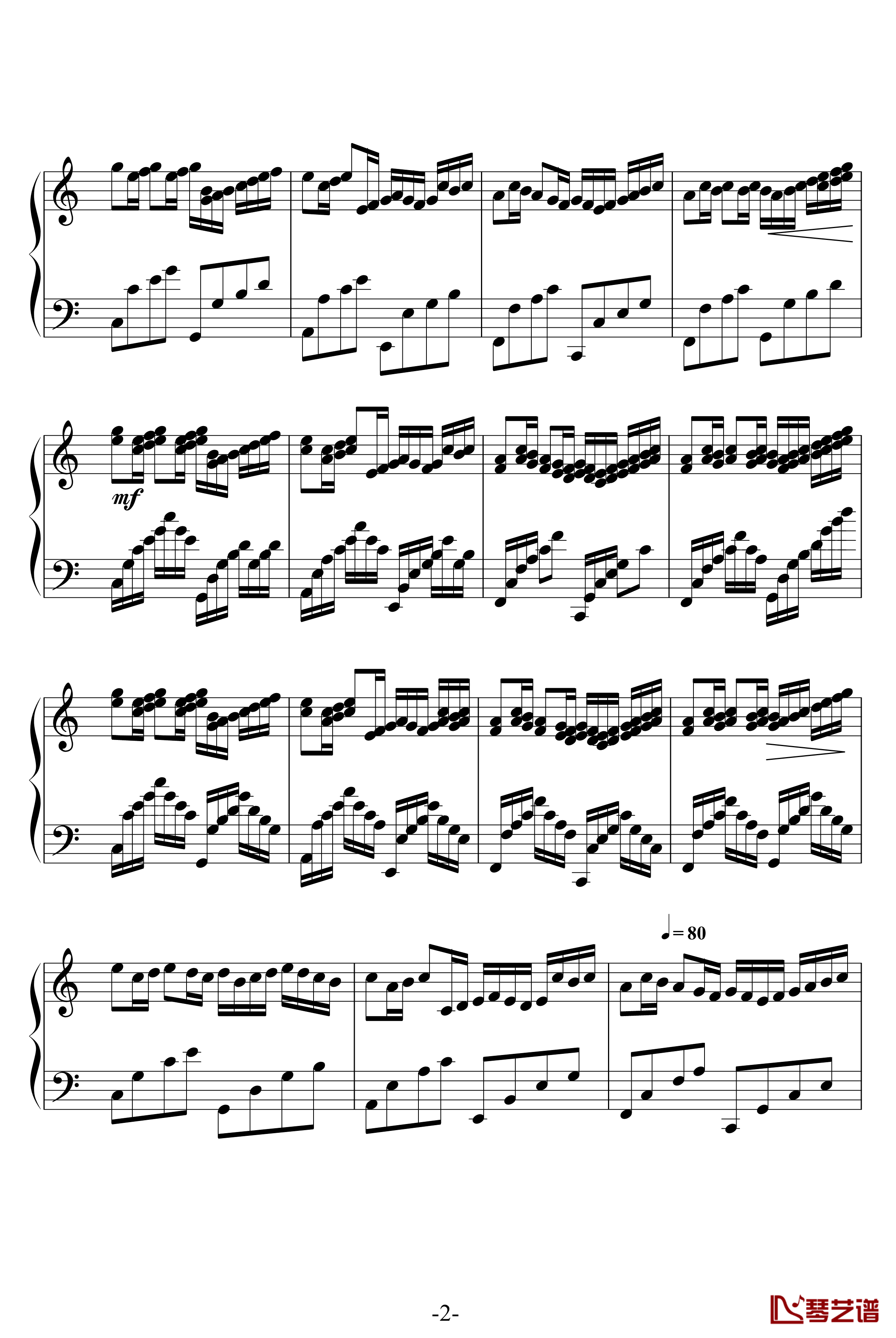 VARIATIONS ON THE KANON钢琴谱-帕赫贝尔-Pachelbel2
