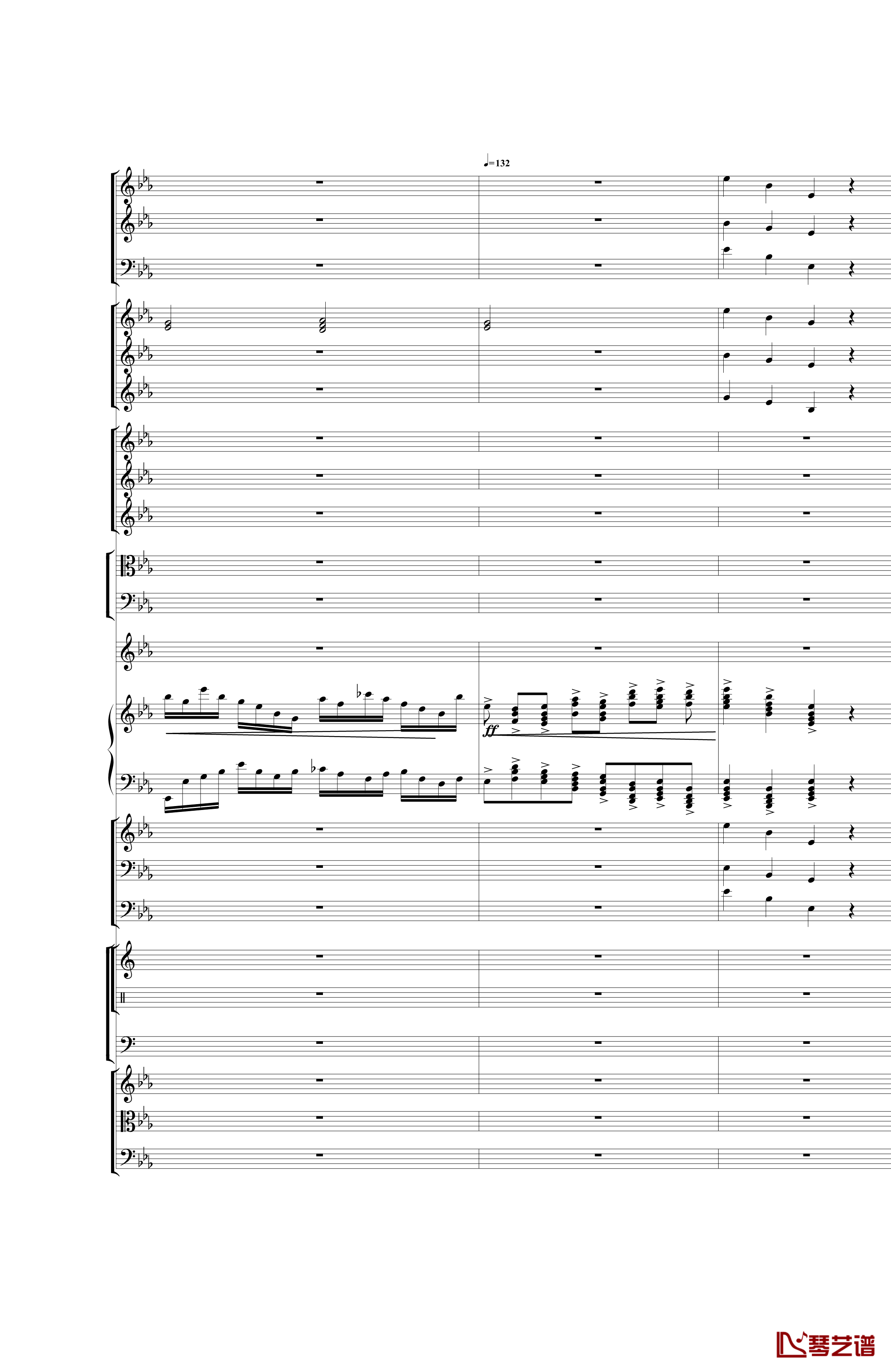 Piano Concerto No.3 in E Flat minor钢琴谱 I.Moderto-热情而辉煌48