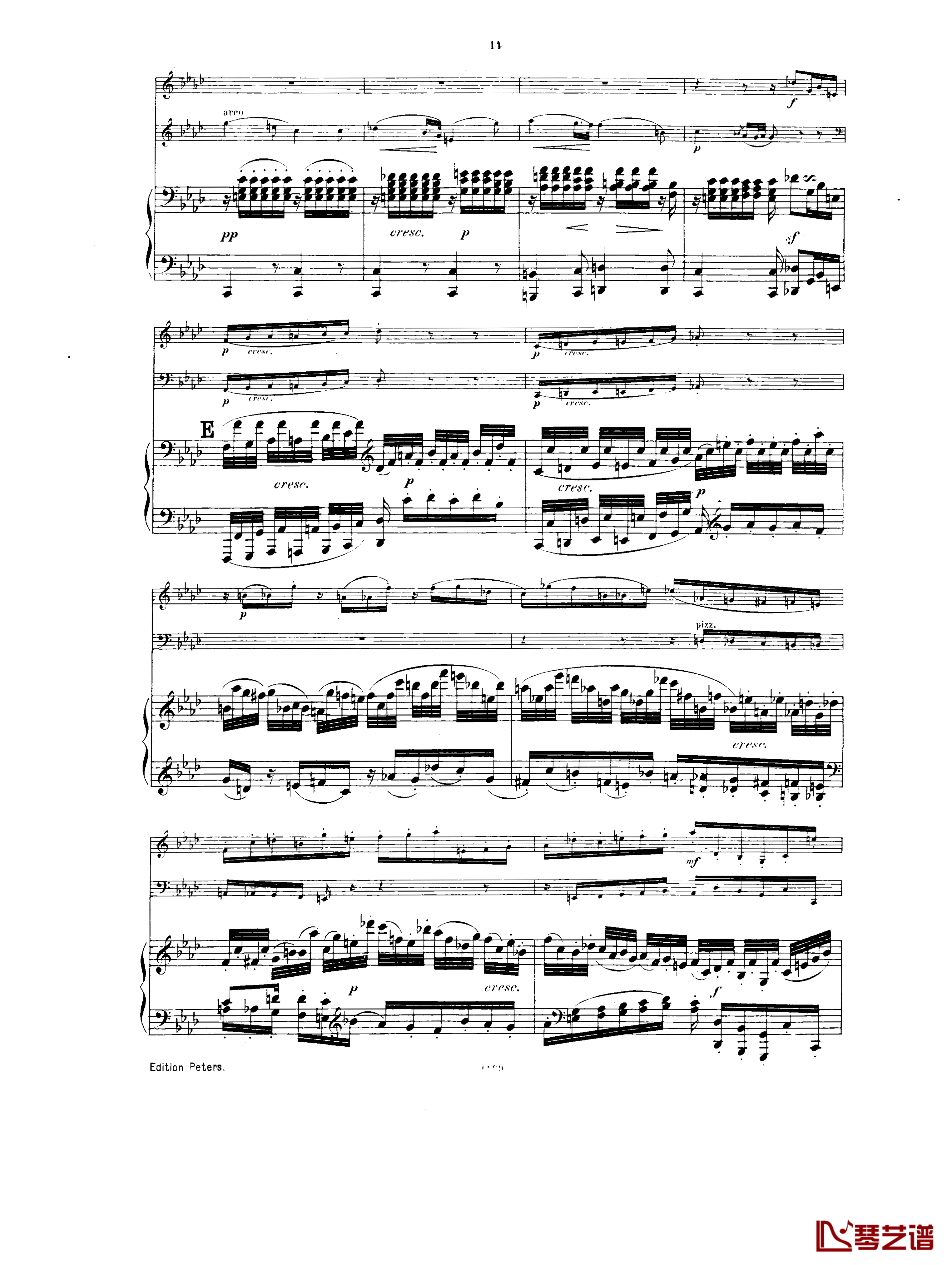 降E大调第一钢琴三重奏  Op.12钢琴谱-胡梅尔13