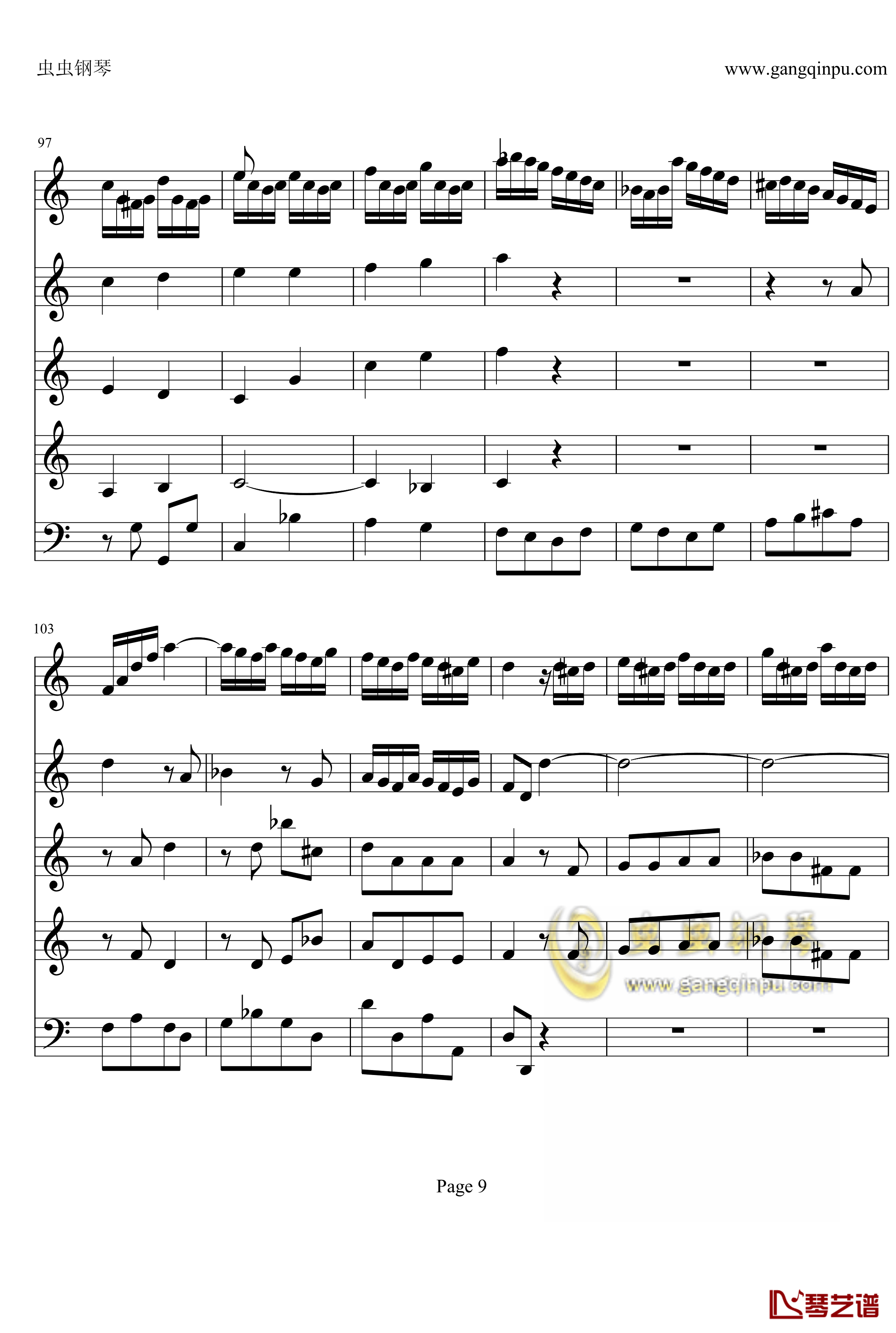 a小调小提琴协奏曲钢琴谱-巴赫-P.E.Bach9