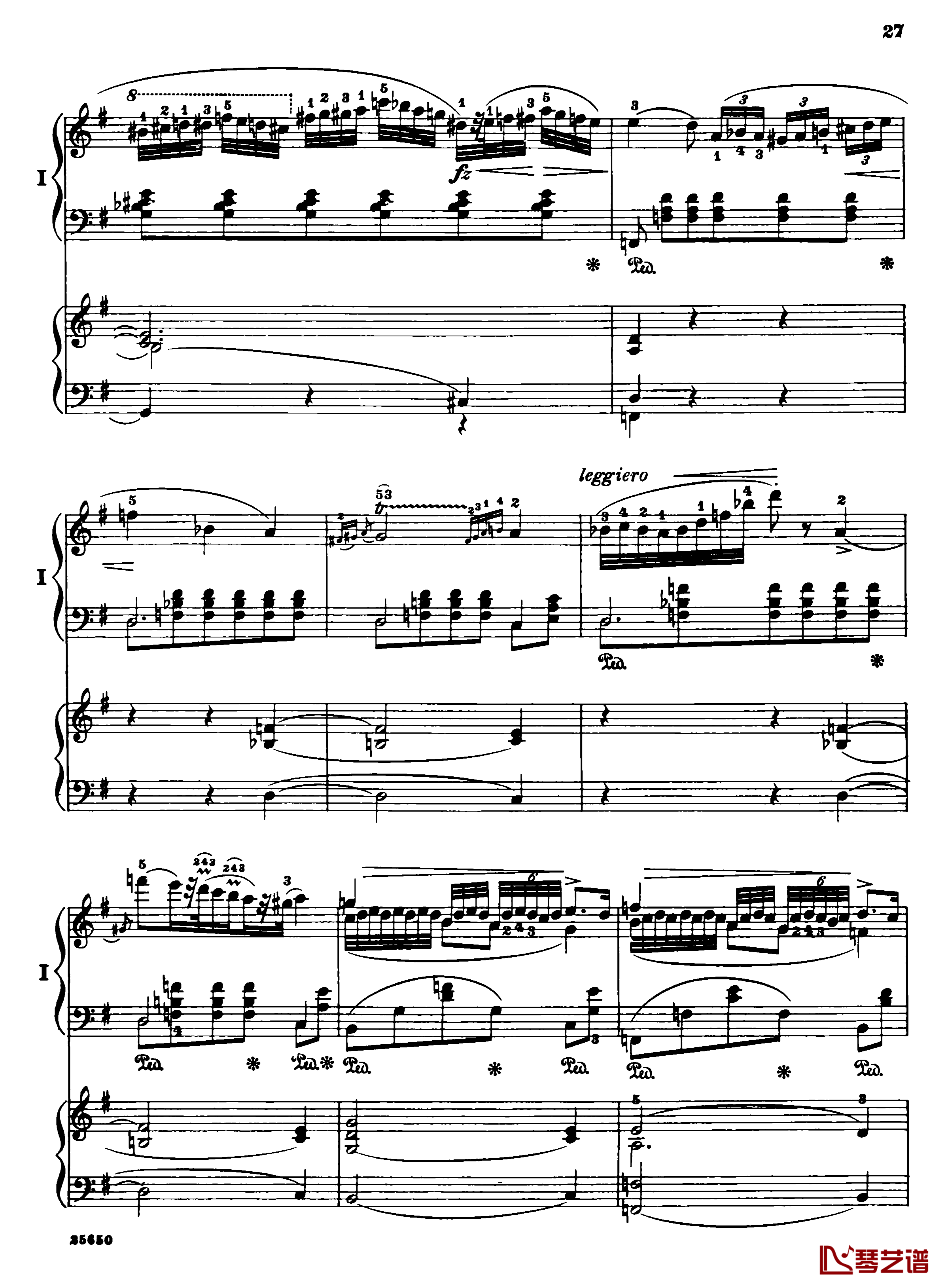 肖邦第一钢琴协奏曲钢琴谱-肖邦29