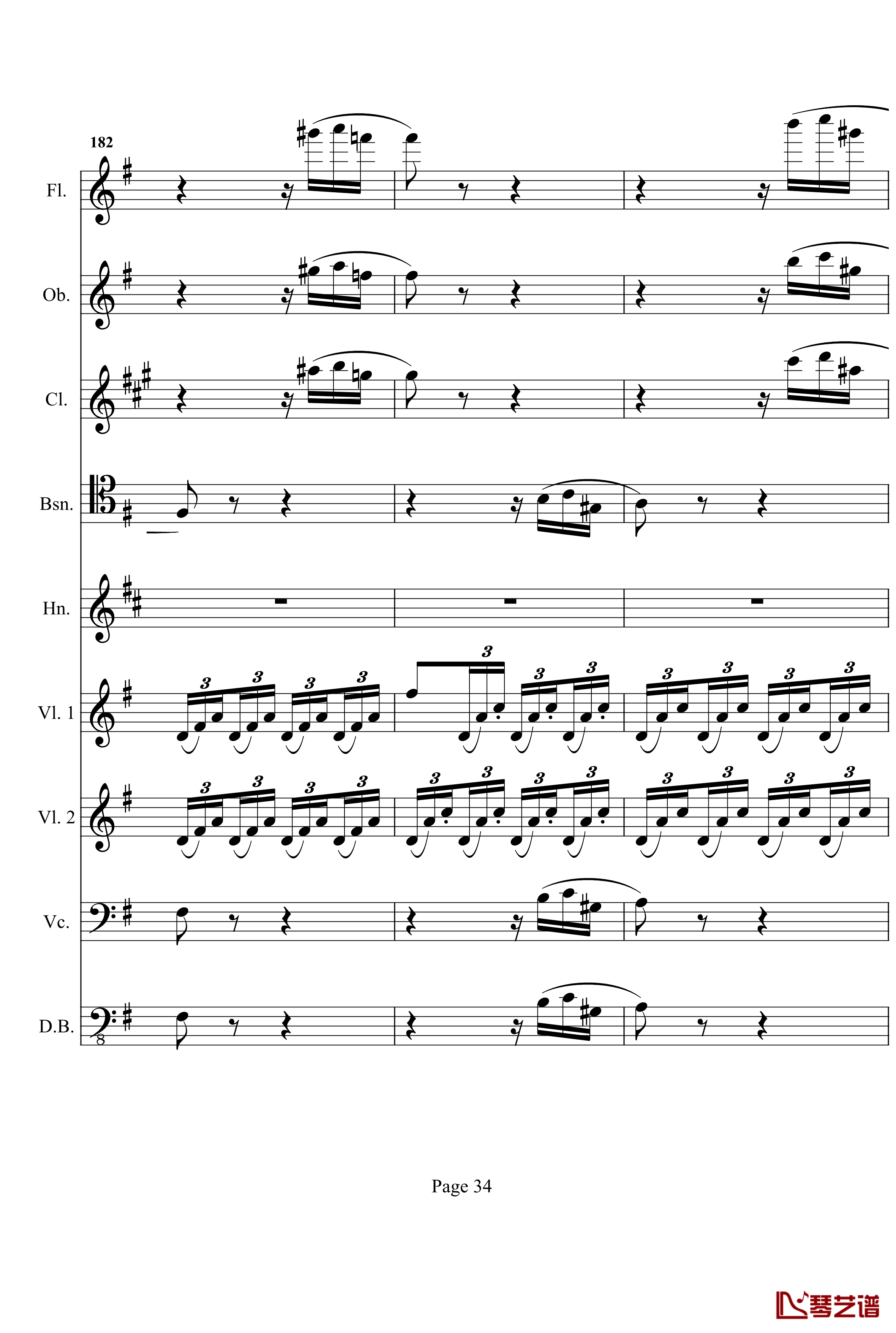 奏鸣曲之交响钢琴谱- 第十首-Ⅰ-贝多芬-beethoven34