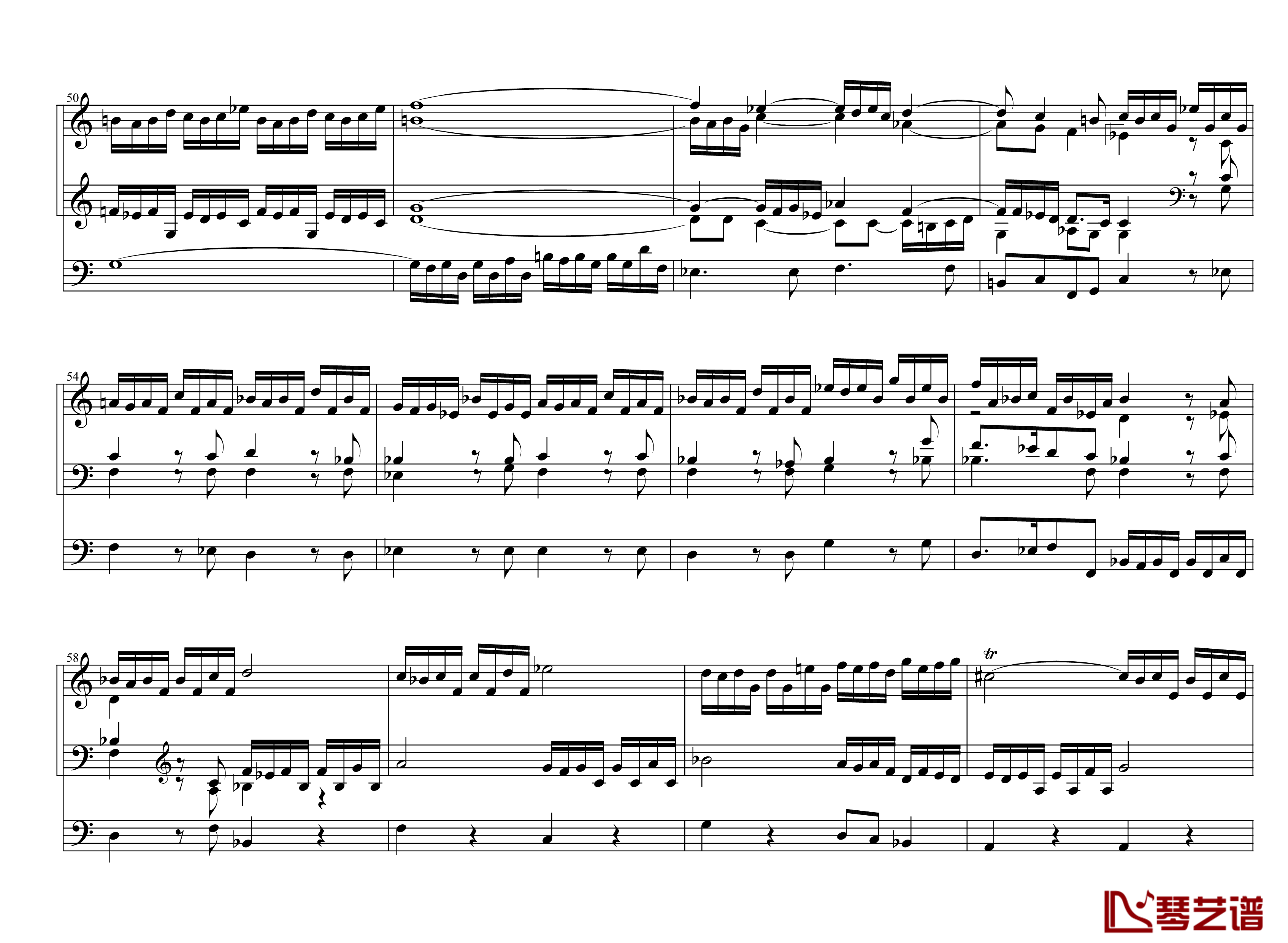 d小调托卡塔  BWV538钢琴谱-巴赫-P.E.Bach5